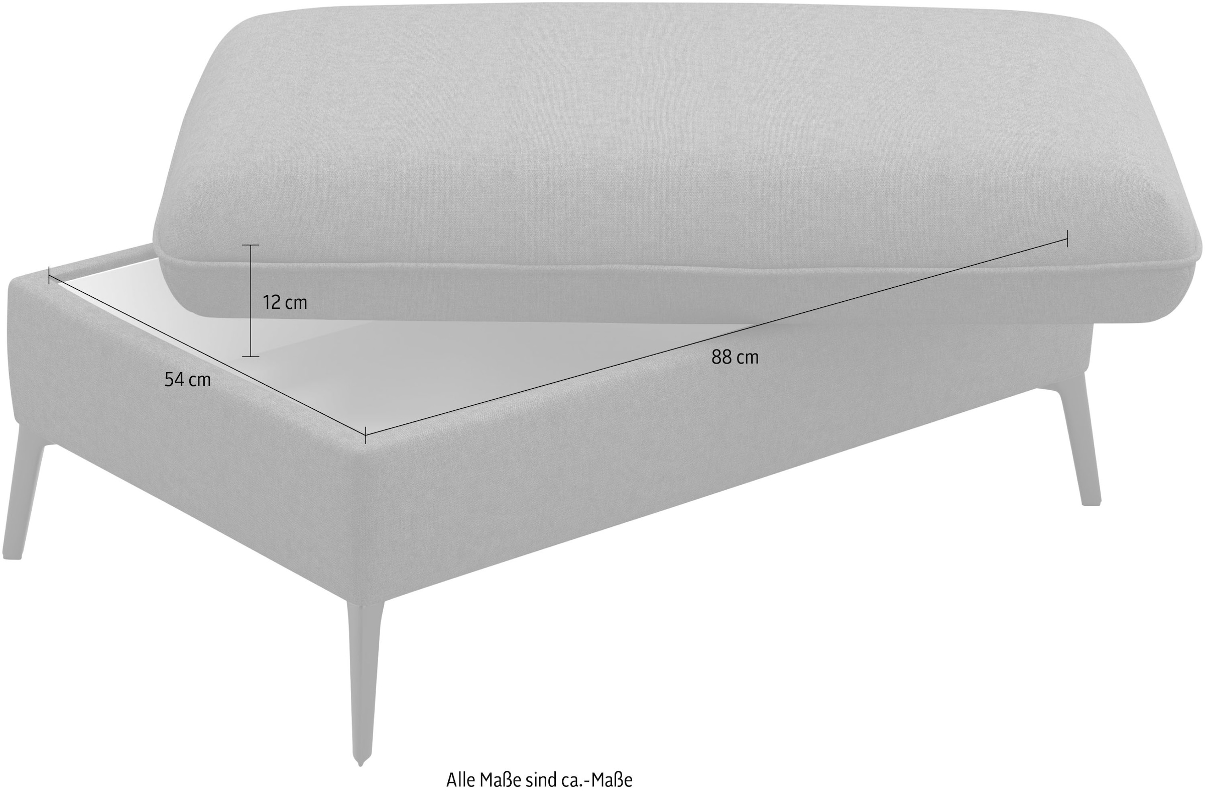 sit&more Polsterhocker »Emely«, mit praktischen Stauraum