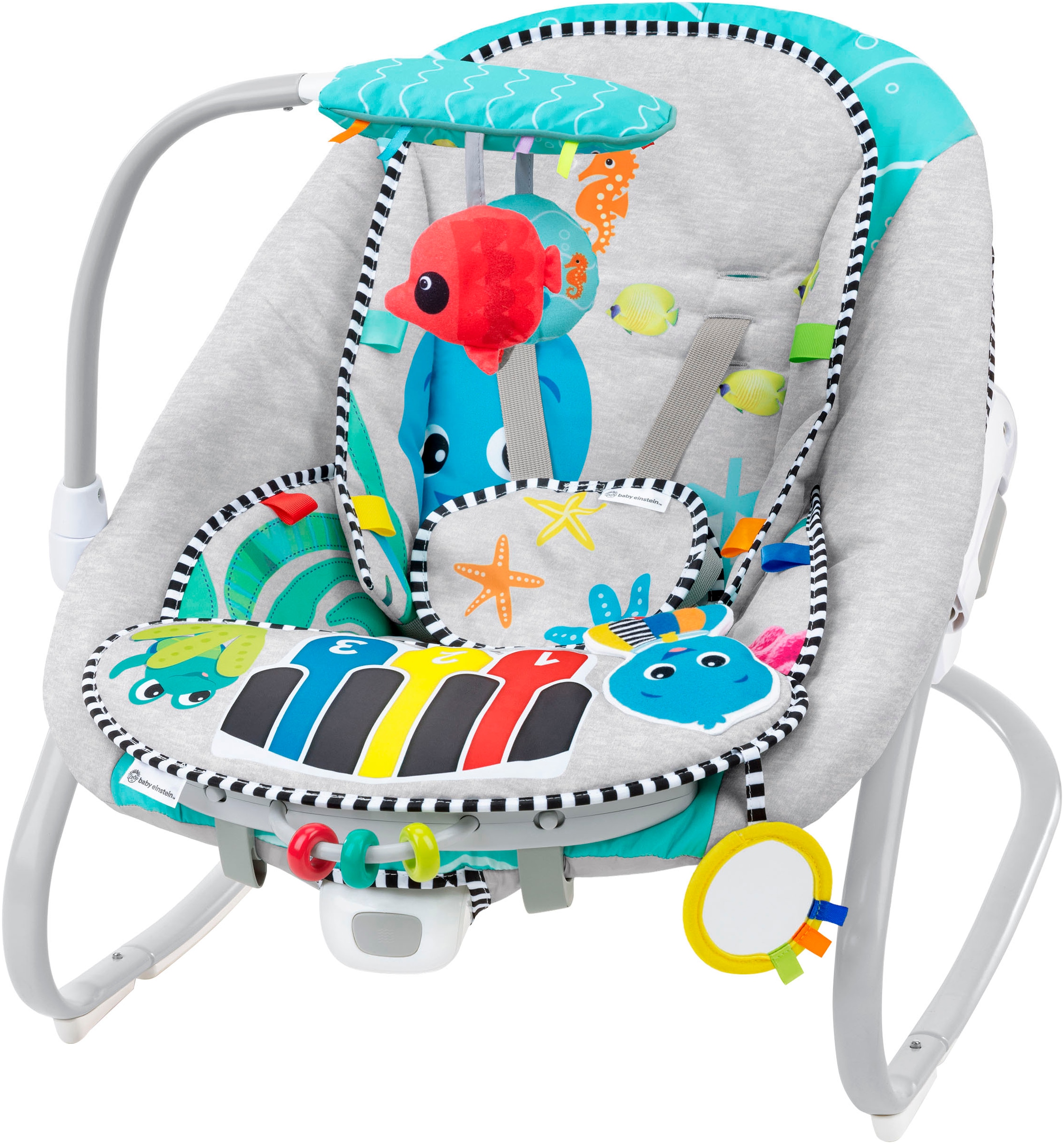 Baby Einstein Babywippe »Kick to It 4-in-1 Musical Swing & Rocker« bis 9 kg mit Sound-Effekt