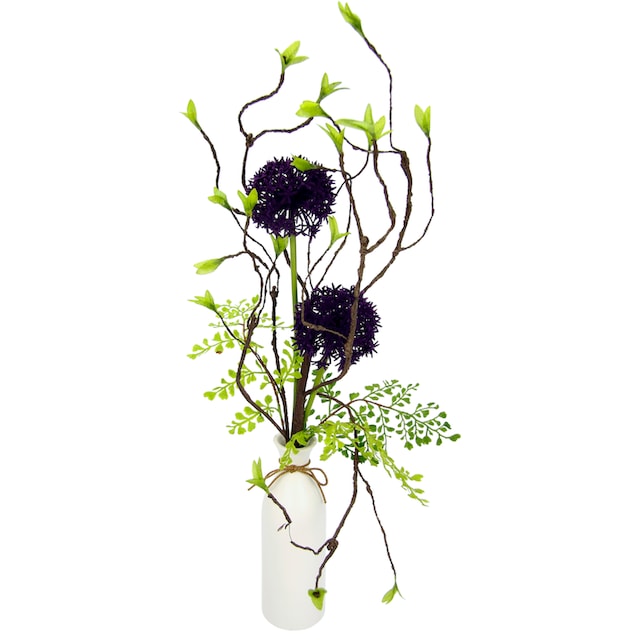 I.GE.A. Kunstblume »Arrangement Allium«, Vase aus Keramik auf Raten  bestellen
