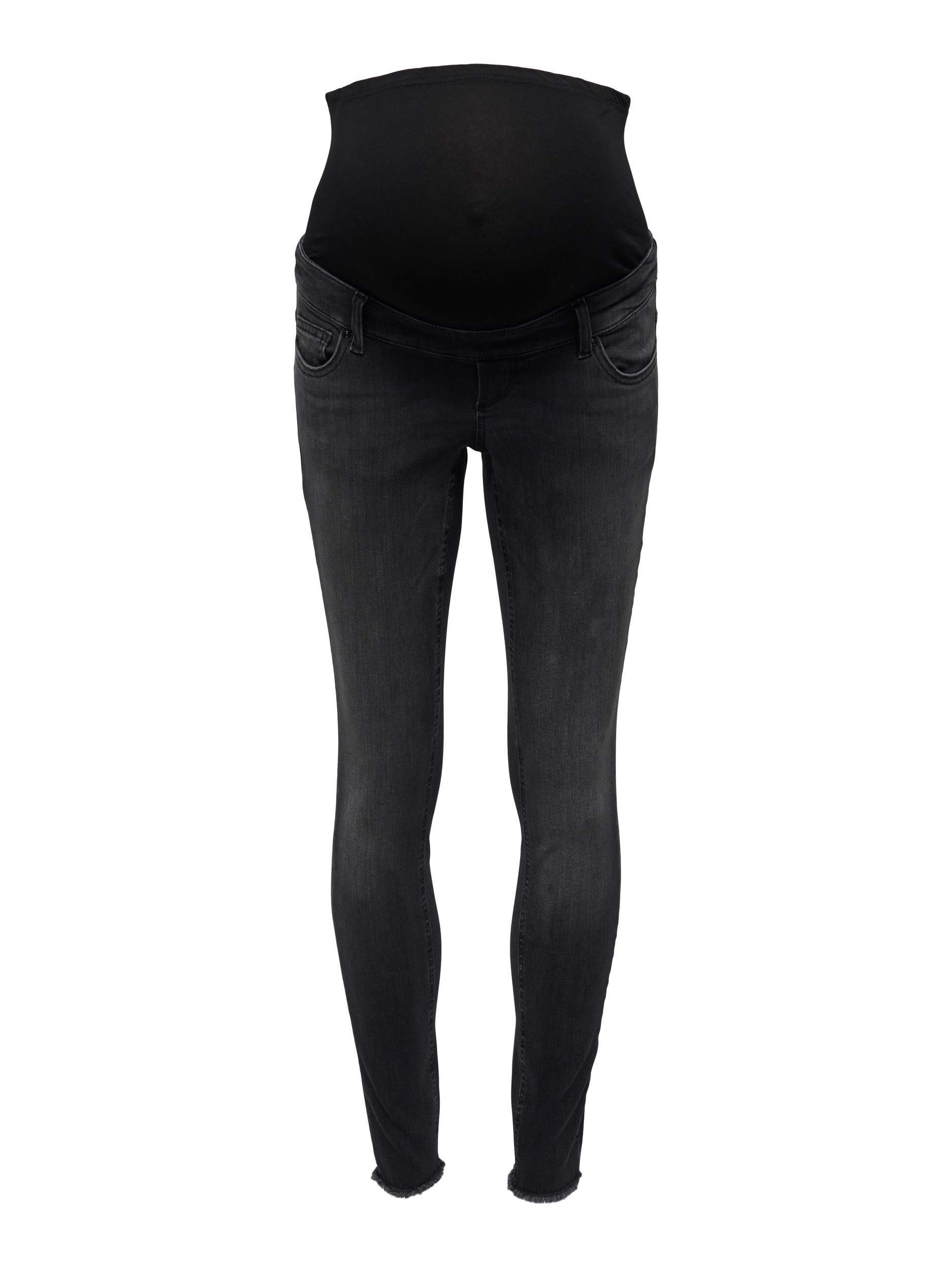 ONLY MATERNITY Umstandsjeans »OLMBLUSH MID SK ANK RW DNM REABOX NOOS«, mit Destroyed Effekt