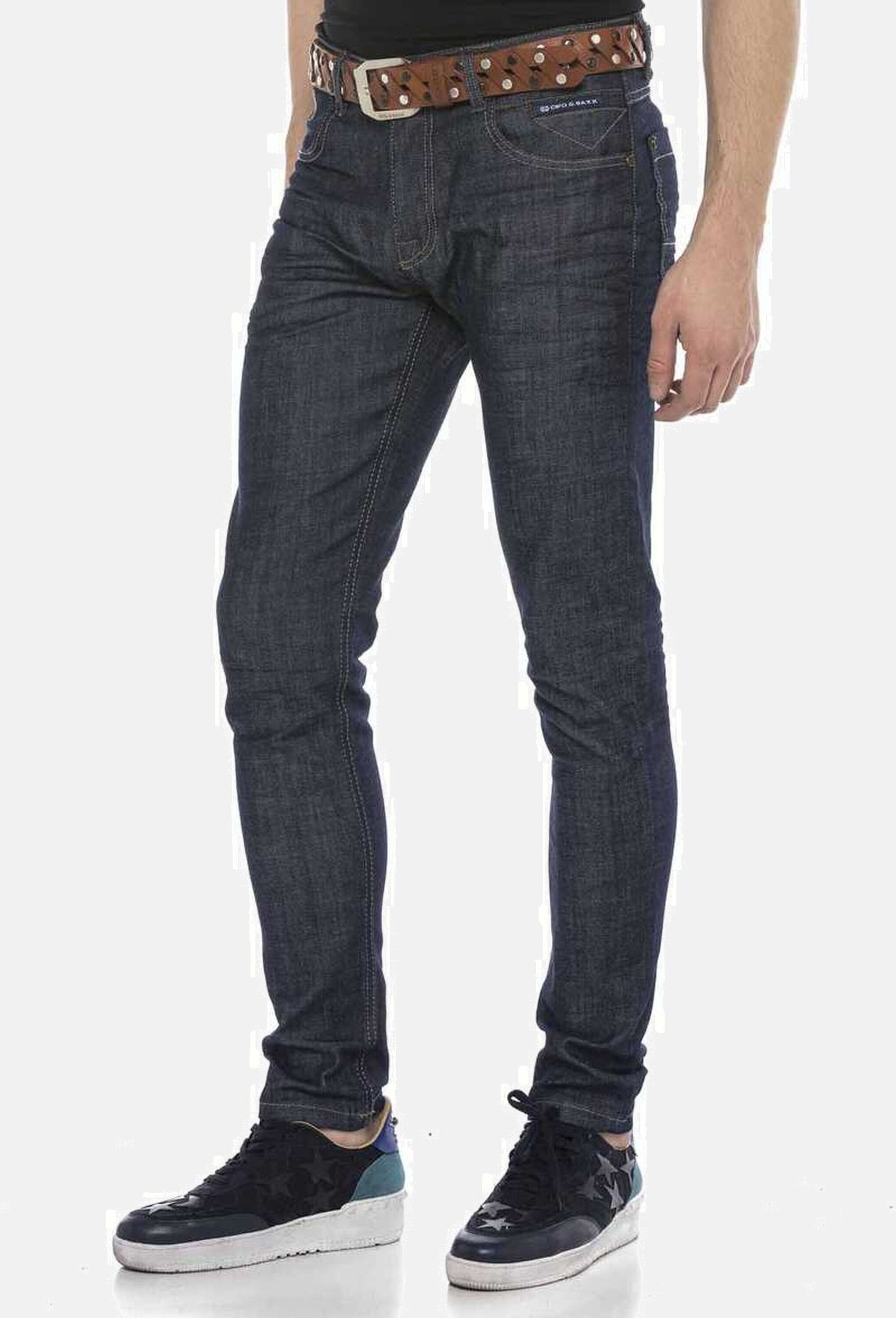 Cipo & Baxx Slim-fit-Jeans »Cipo & Baxx Jeans« mit Zier-Knopföse, CD538
