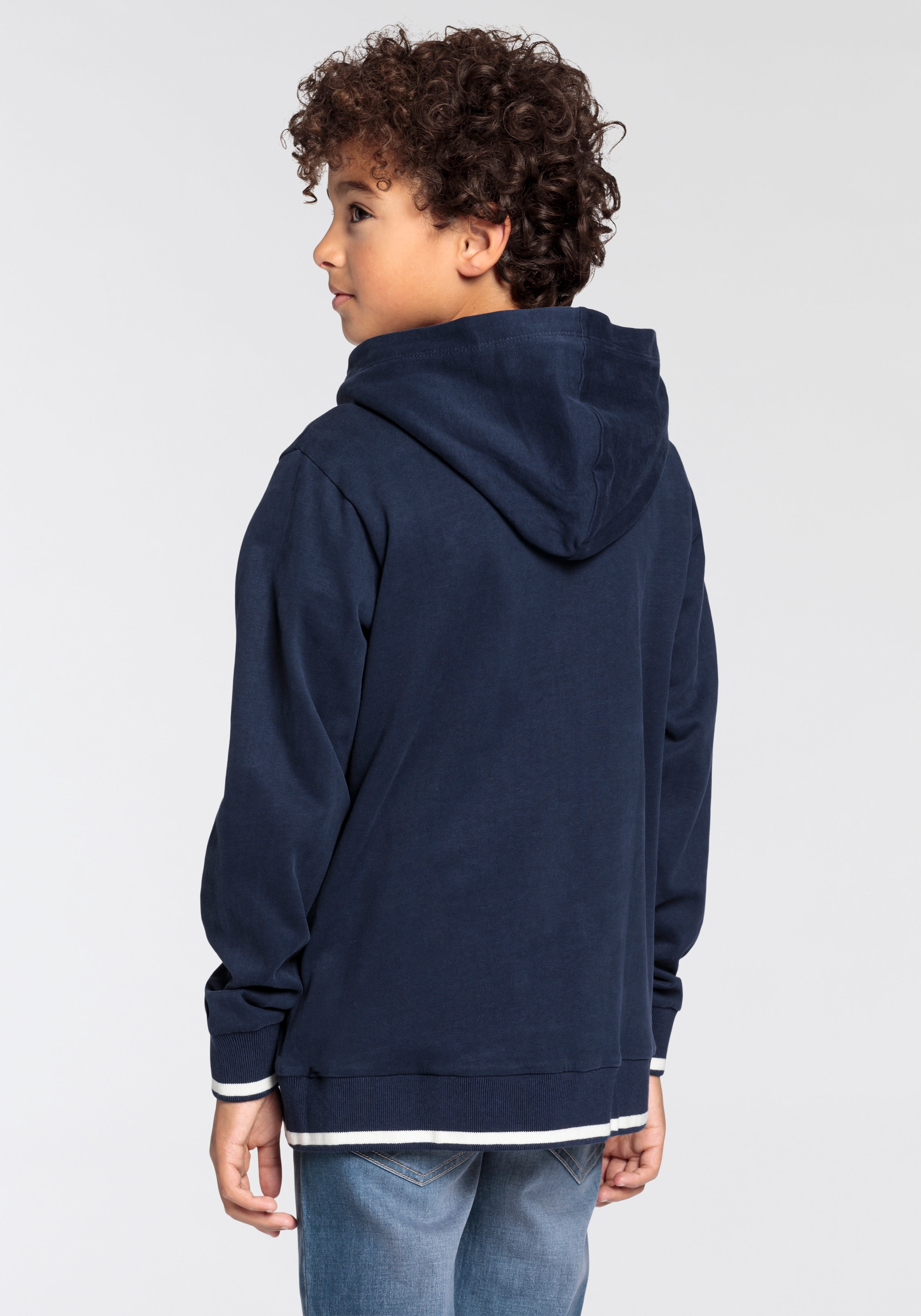 DELMAO Kapuzensweatshirt »für Jungen«, Langarm, bedruckt, mit Kapuze, für Skater-Styles, aus Baumwolle