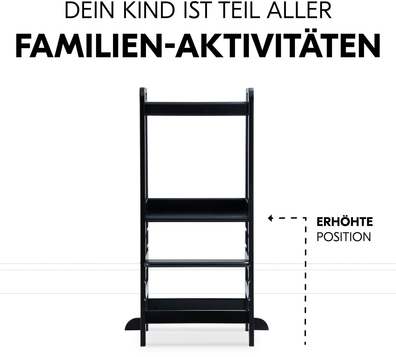 Hauck Stehhilfe »Lernturm Learn N Explore, Black«, FSC® - schützt Wald - weltweit