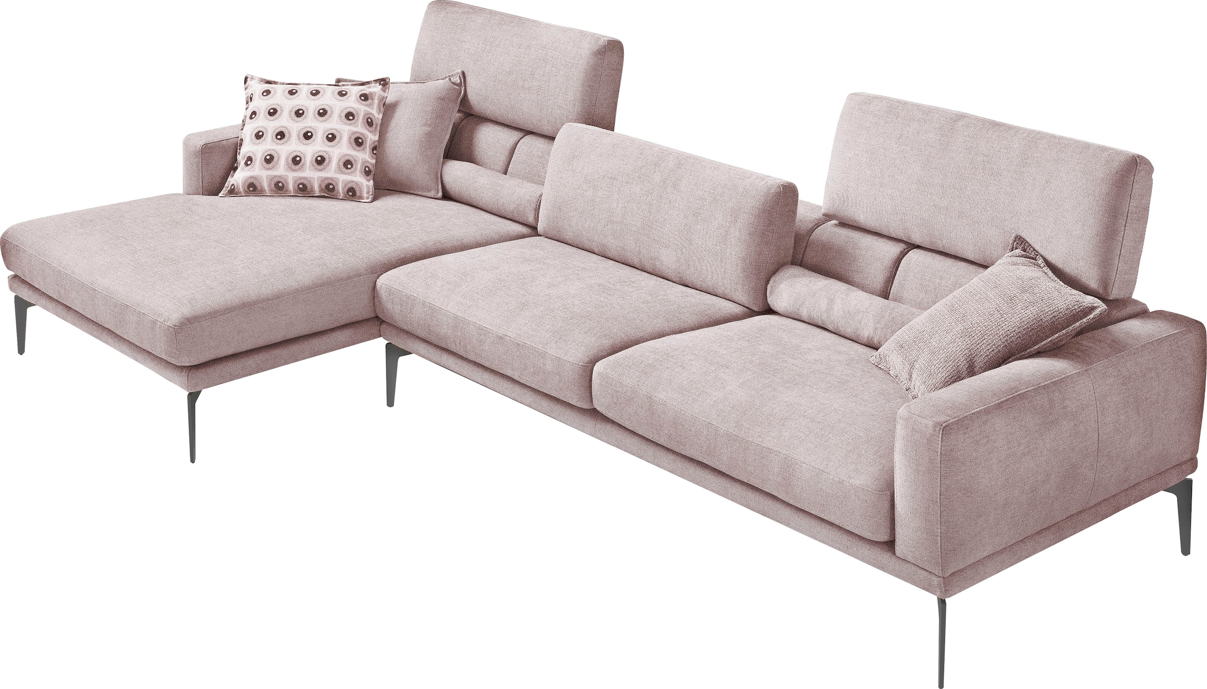 Ecksofa »Masu, Design trifft sensationellen Sitzkomfort«, inkl. 2 Kissenrollen,...