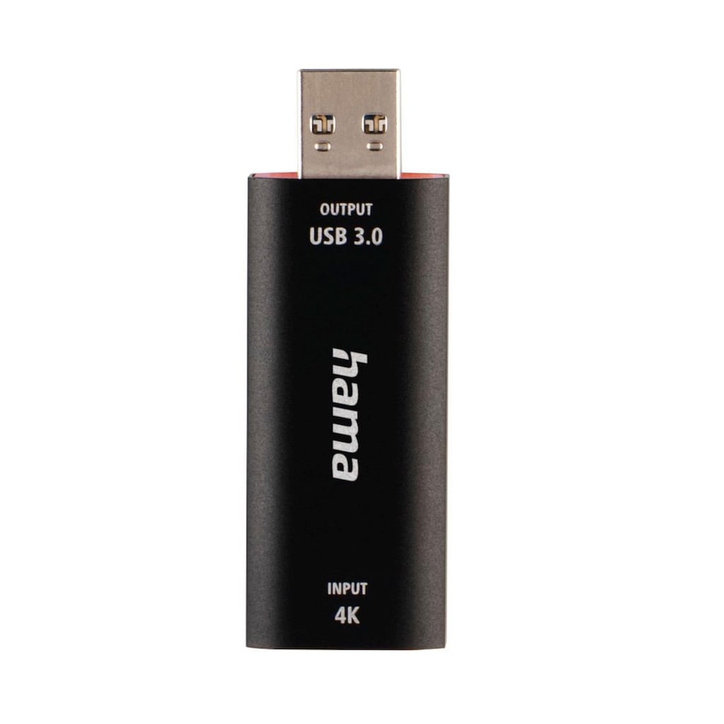 Hama Video-Adapter »Video-Aufnahme-Stick, USB-Stecker - HDMI™-Buchse, 4K Video-Converter«, USB Typ A zu HDMI