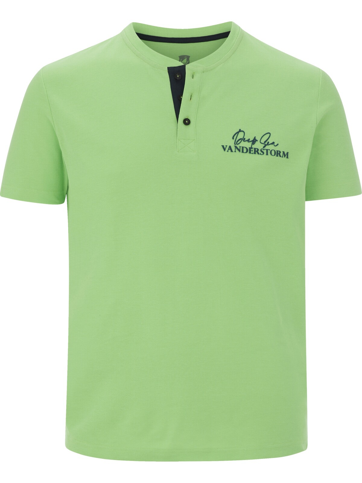 Jan Vanderstorm T-Shirt »T-Shirt GORTAN«, (1 tlg.), mit Knopfleiste & Aufdruck