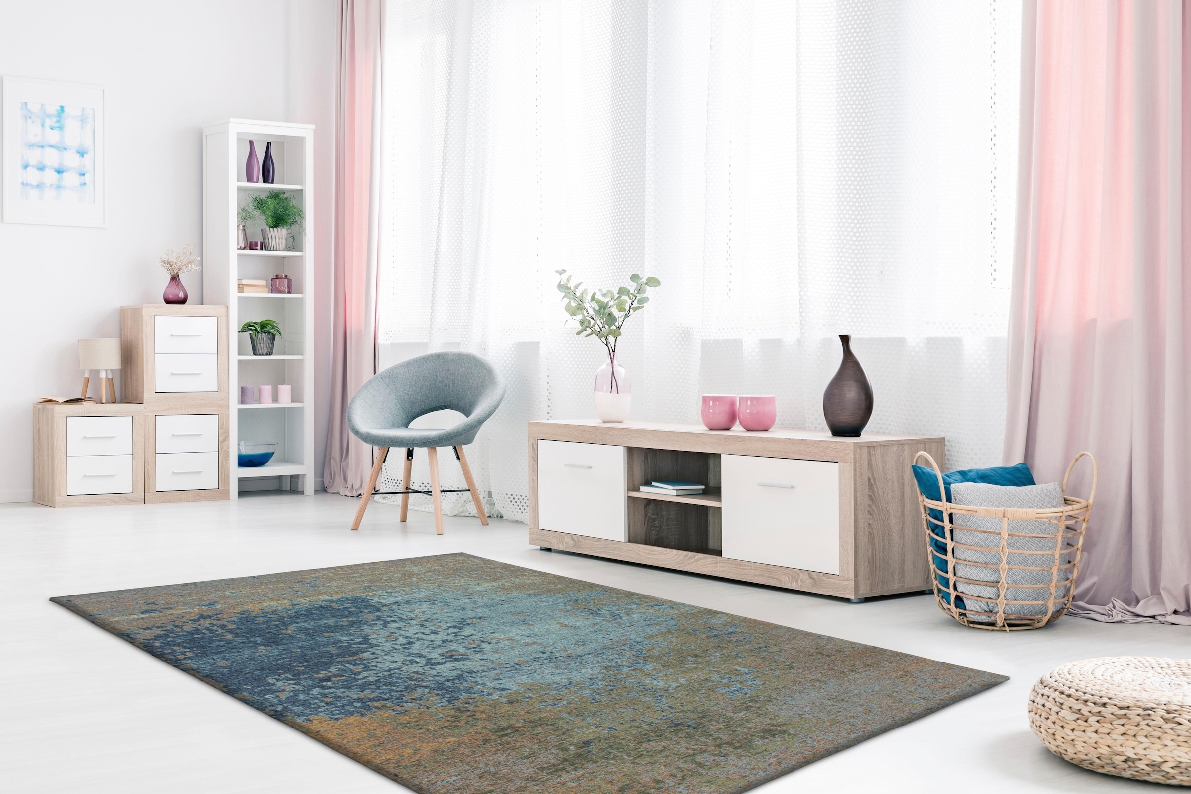 calo-deluxe Teppich »Ophir 201« rechteckig 8 mm Höhe Kurzflor, Wohnzimmer