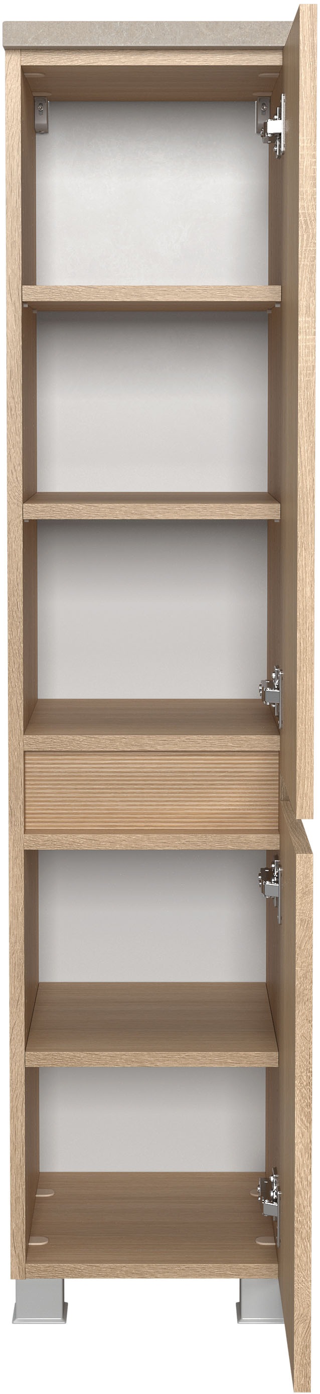 welltime Badmöbel-Set »Eixo«, Set 110 cm breit, Badmöbel mit LED-Beleuchtung