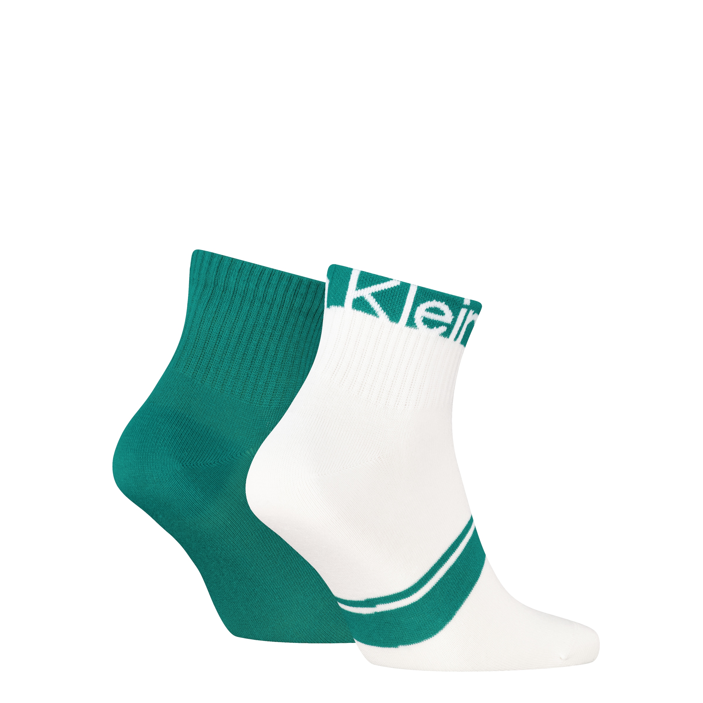 Calvin Klein Kurzsocken »CK MEN QUARTER LOGO STRIPE« 2 Paar,  mit breitem Rippenbündchen, Cotton-Mix