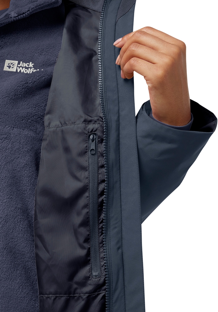 Jack Wolfskin 3-in-1-Funktionsjacke »ROTWAND 3IN1 JKT W«, mit Kapuze