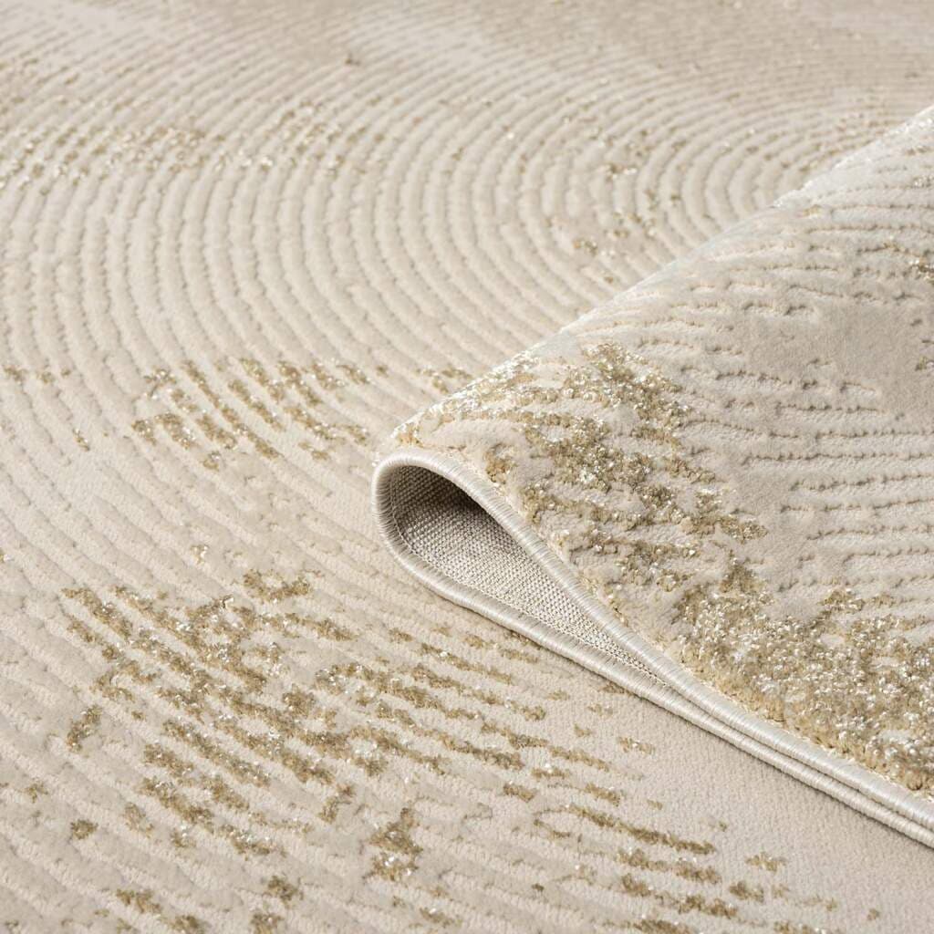 Carpet City Teppich »ANTIK481«, rund, 10 mm Höhe, Kurzflor, 3D-Optik, Klassisch-Modern für Wohnzimmer, Schlafzimmer