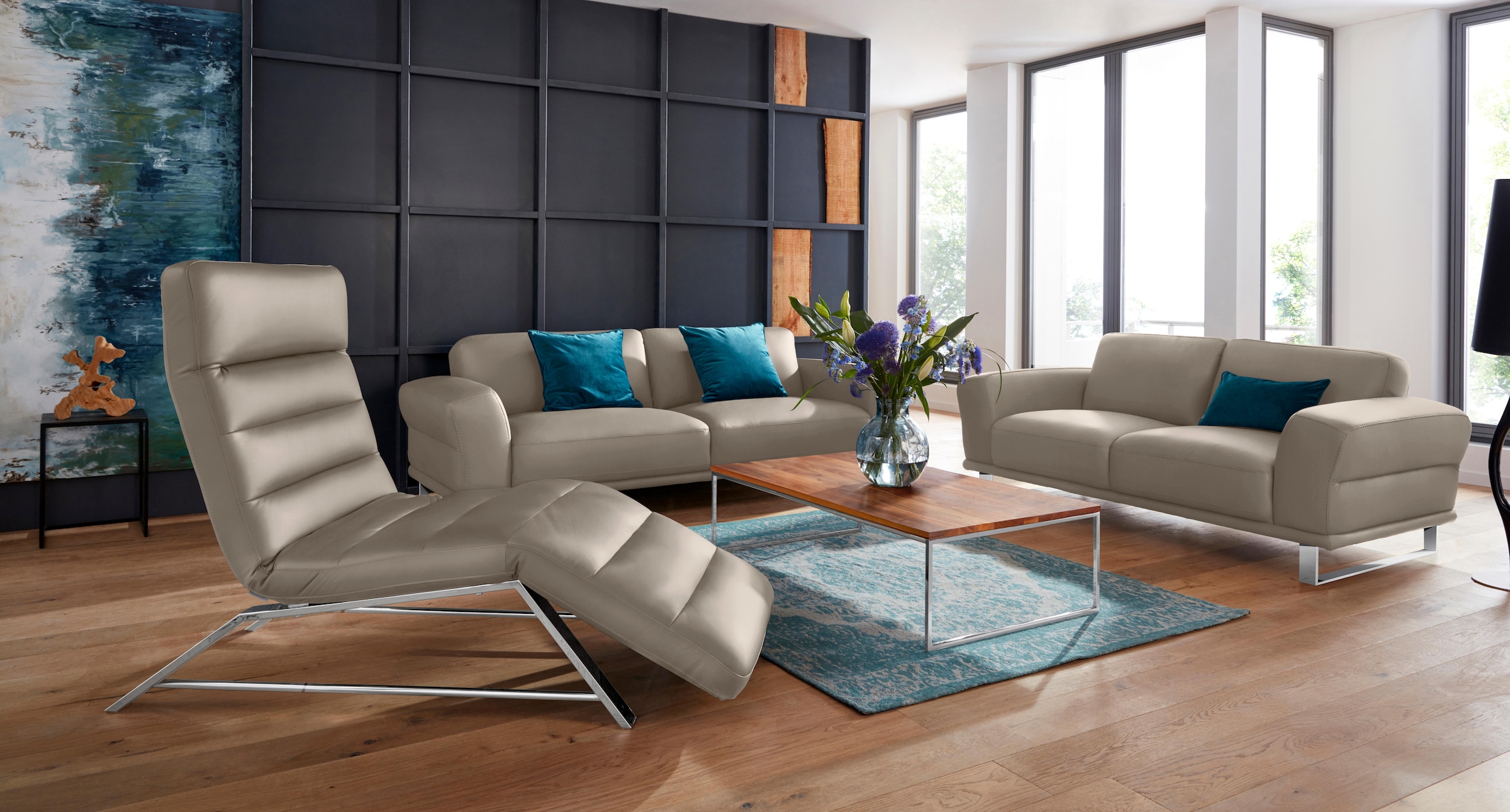 W.SCHILLIG 2-Sitzer »montanaa« mit Metallkufen in Chrom glänzend, Breite 192 cm