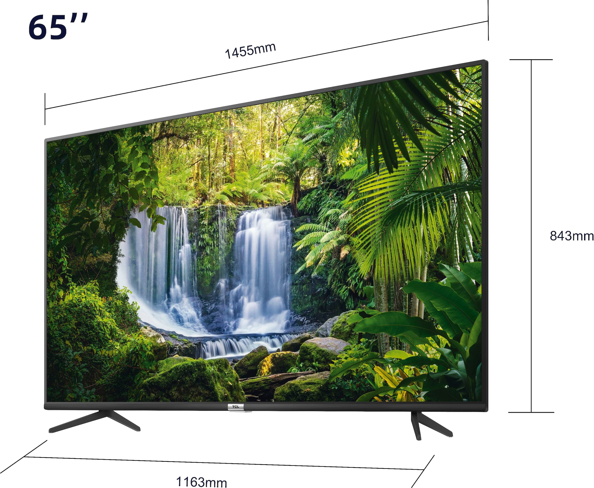 TCL LED-Fernseher »65P616X1«, 4K Ultra HD, Smart-TV, Android 9.0 Betriebssystem