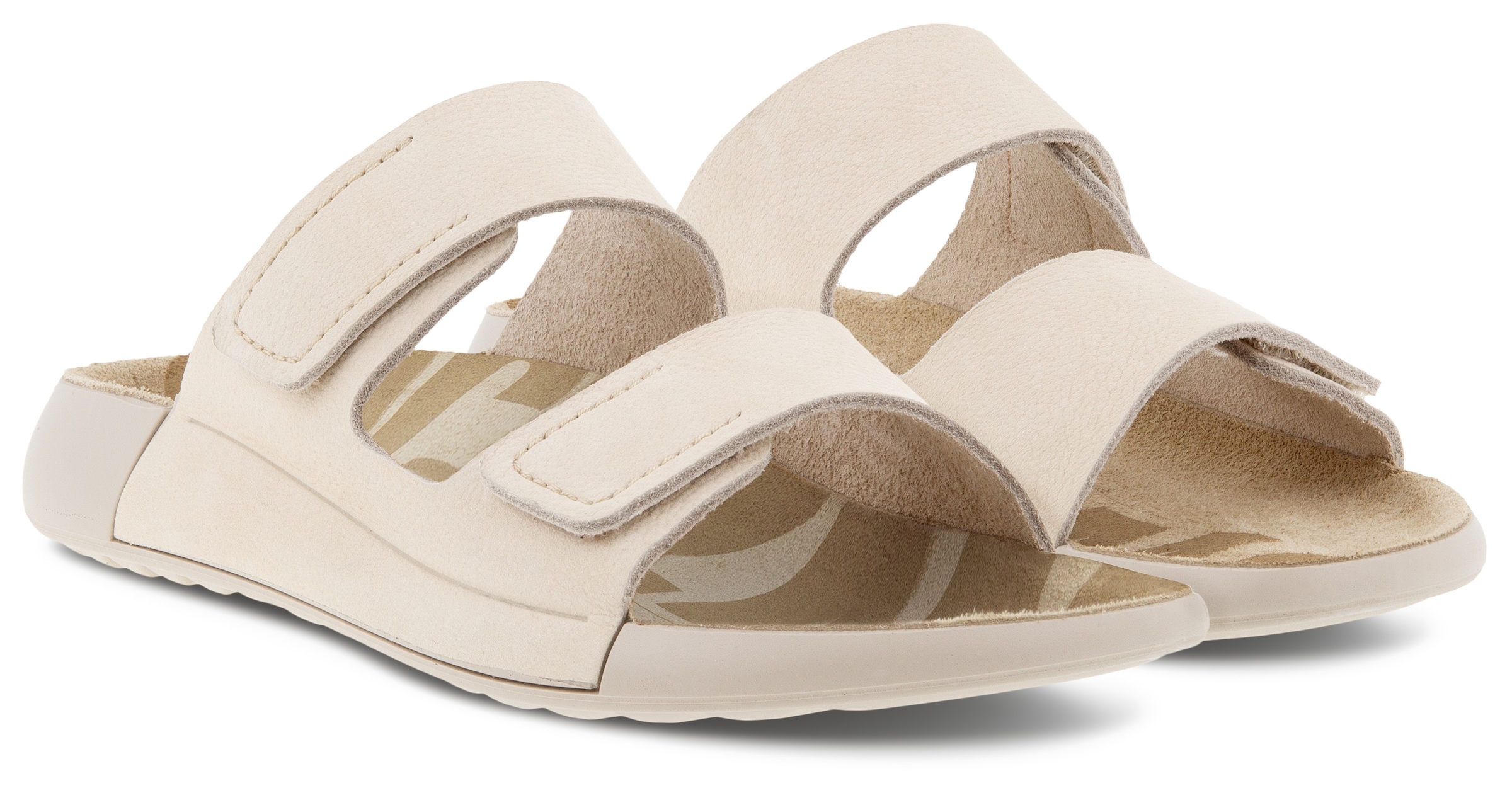 Ecco Pantolette »COZMO W«, Sommerschuh, Schlappen mit zwei Klettverschlussriemen