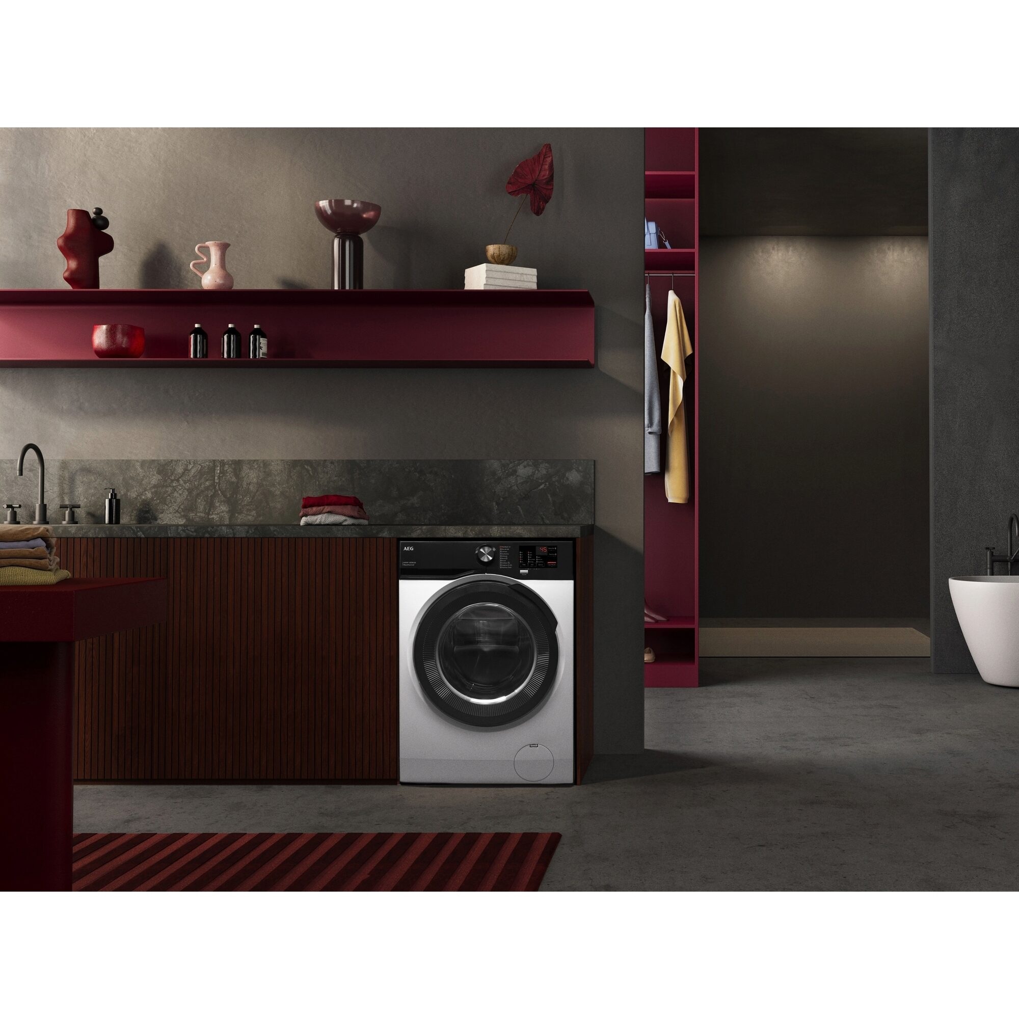 AEG Waschmaschine 6000 »LR6FE49FL« 9 kg 1400 U/min Volle Ladung in 45 Min. bei 30 °C Sauber & Effizient mit KI WashAssist