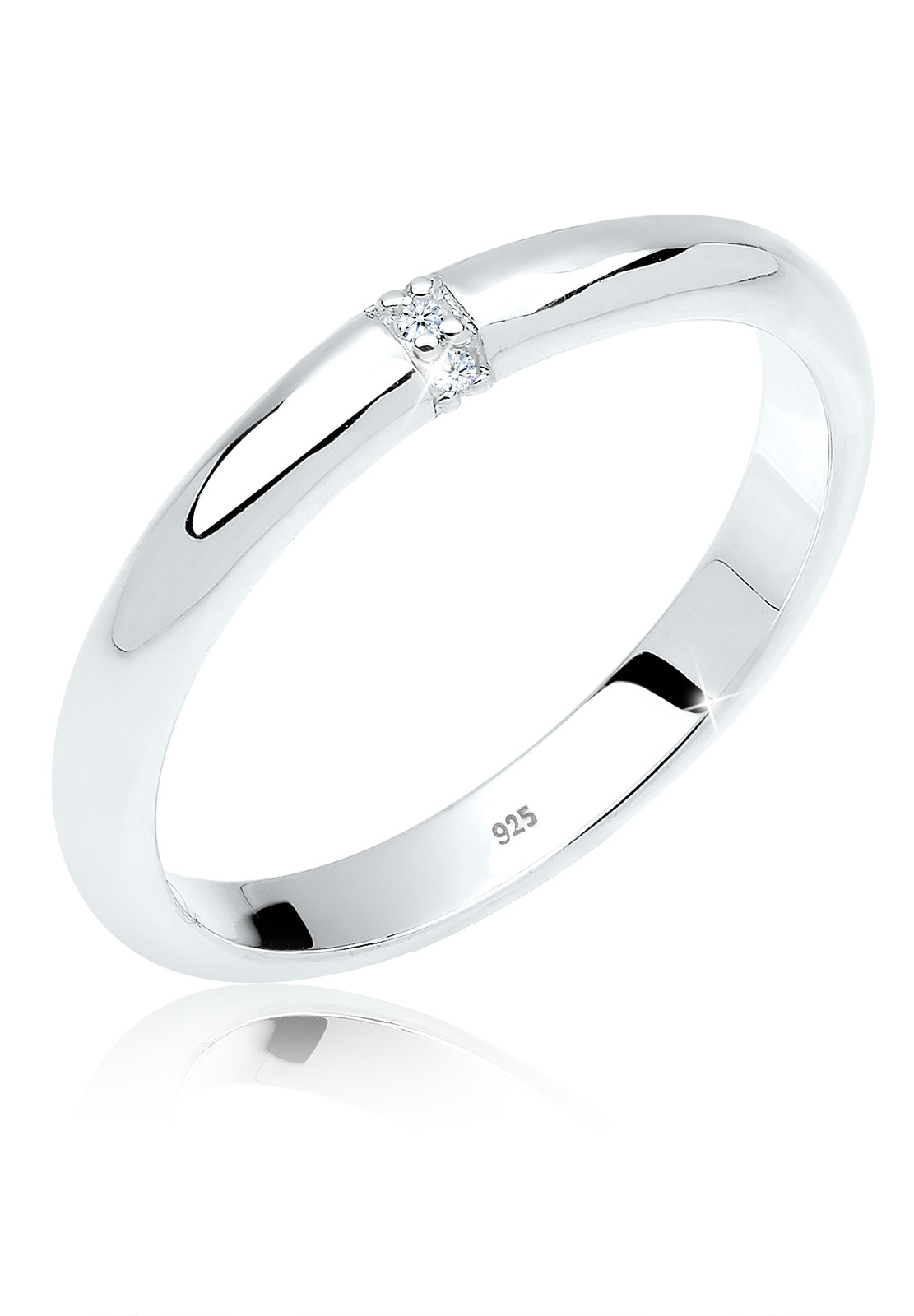 Elli DIAMONDS Verlobungsring »Ring Diamant 0.045 ct. Klassik Verlobung 925 Silber«