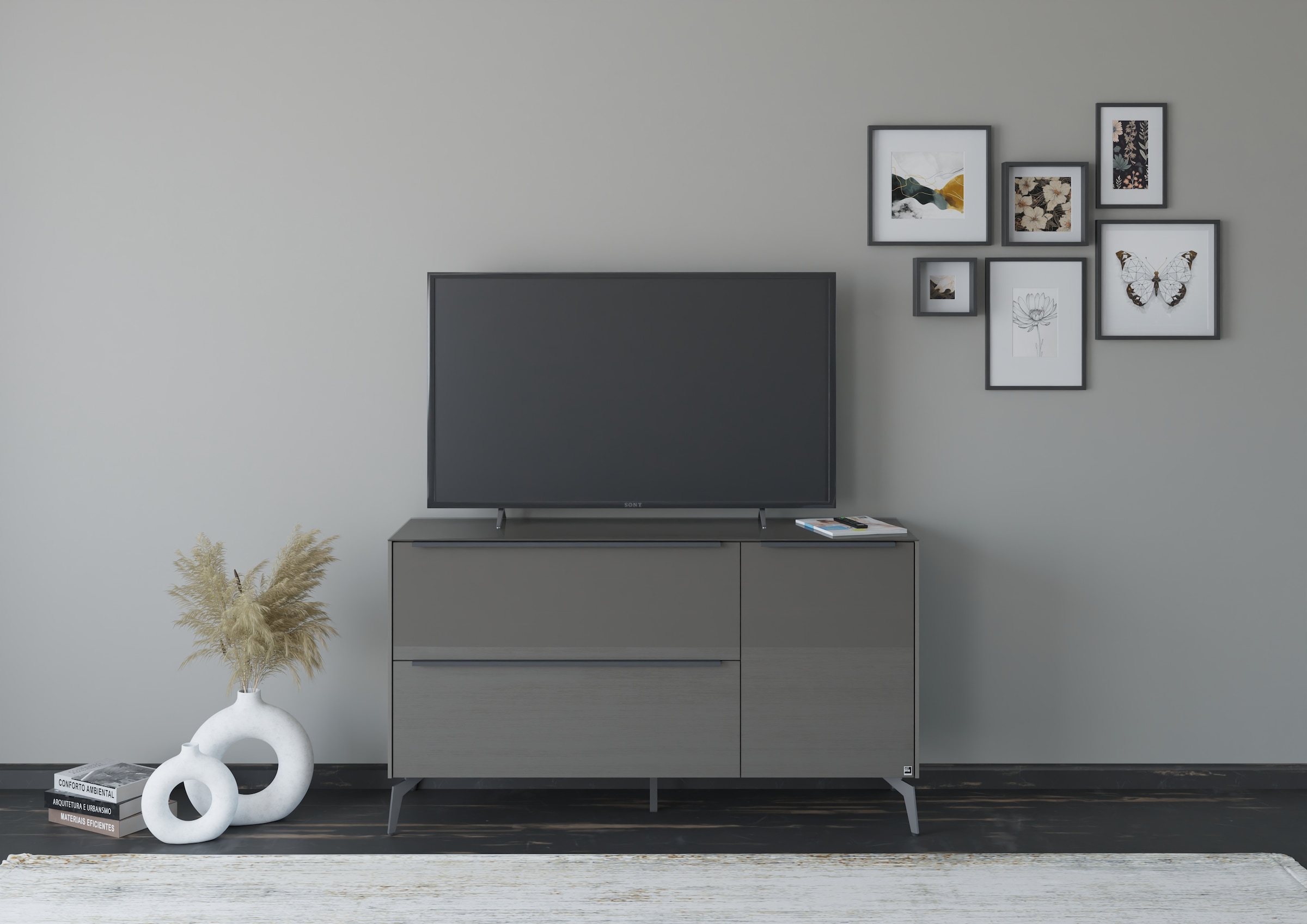 set one by Musterring Lowboard »Reno« 1 Stk. tlg. Mit Winkelfuß in diversen Farben, 78 cm Höhe & Farbauswahl