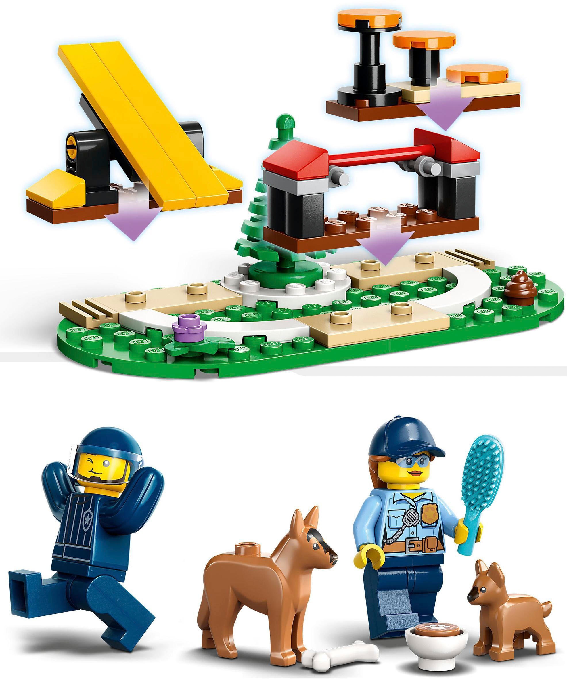 LEGO® Konstruktionsspielsteine »Mobiles Polizeihunde-Training (60369), LEGO® City«, (197 St.), Made in Europe