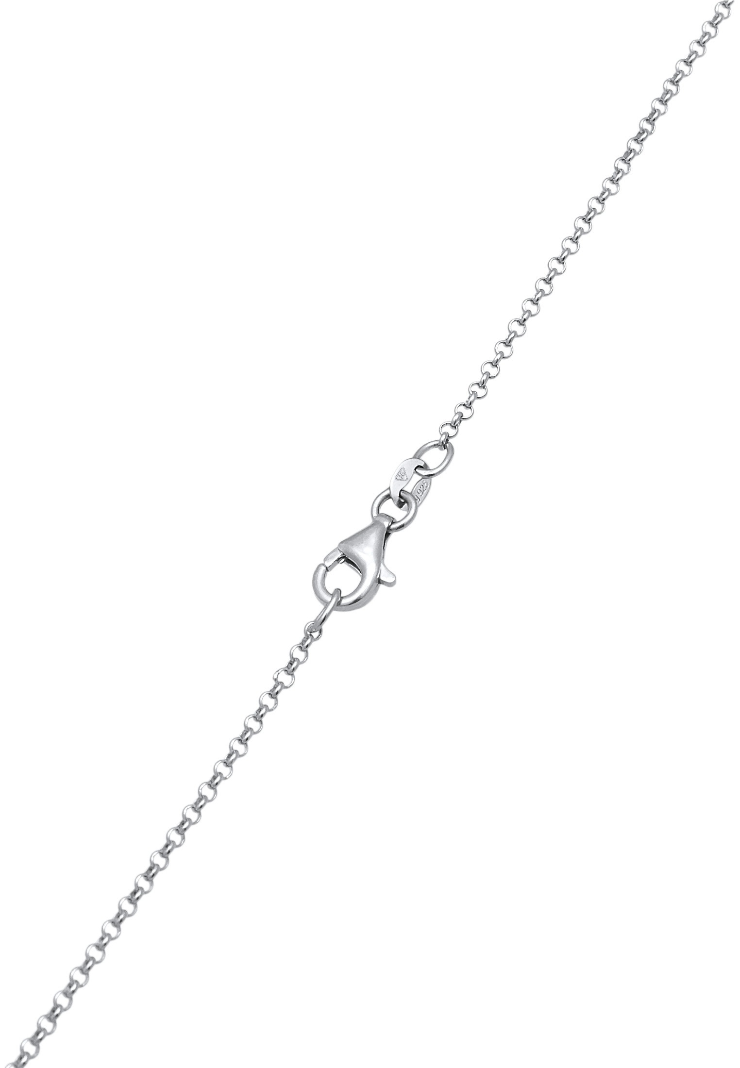 Elli Lange Kette »Halskette Y-Kette Plättchen Coin Strukturiert 925 Silber«