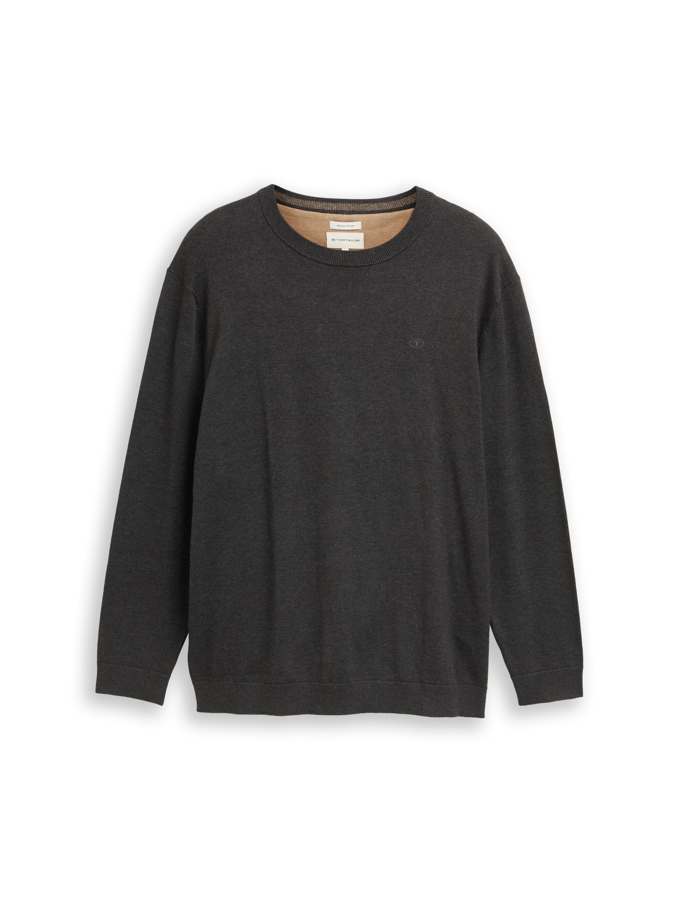TOM TAILOR PLUS Strickpullover mit Logo-Stickerei / Große Größen