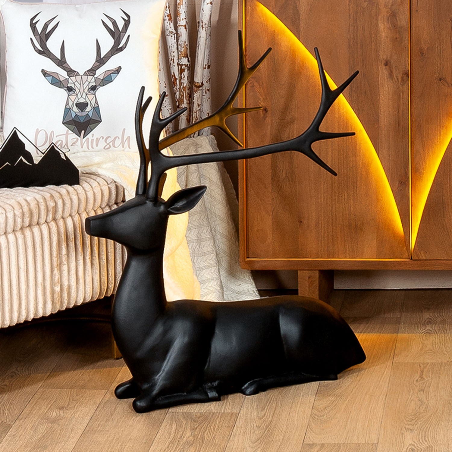GILDE Skulptur »Figur Hirsch Ciervo liegend«