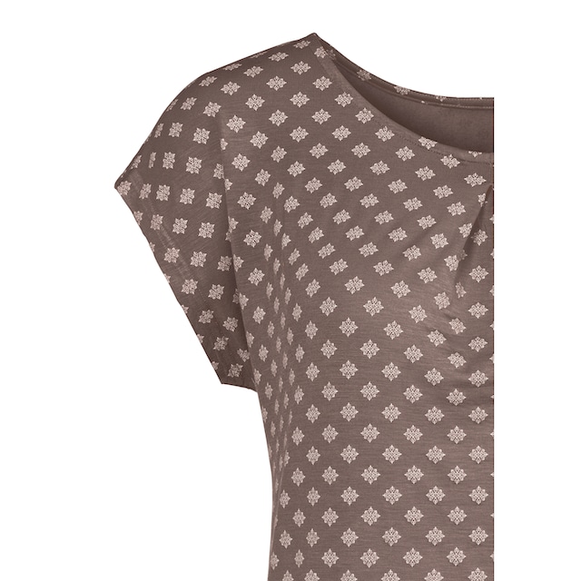 LASCANA T-Shirt, (Packung, 2 tlg.), mit Kellerfalte am Ausschnitt bei ♕