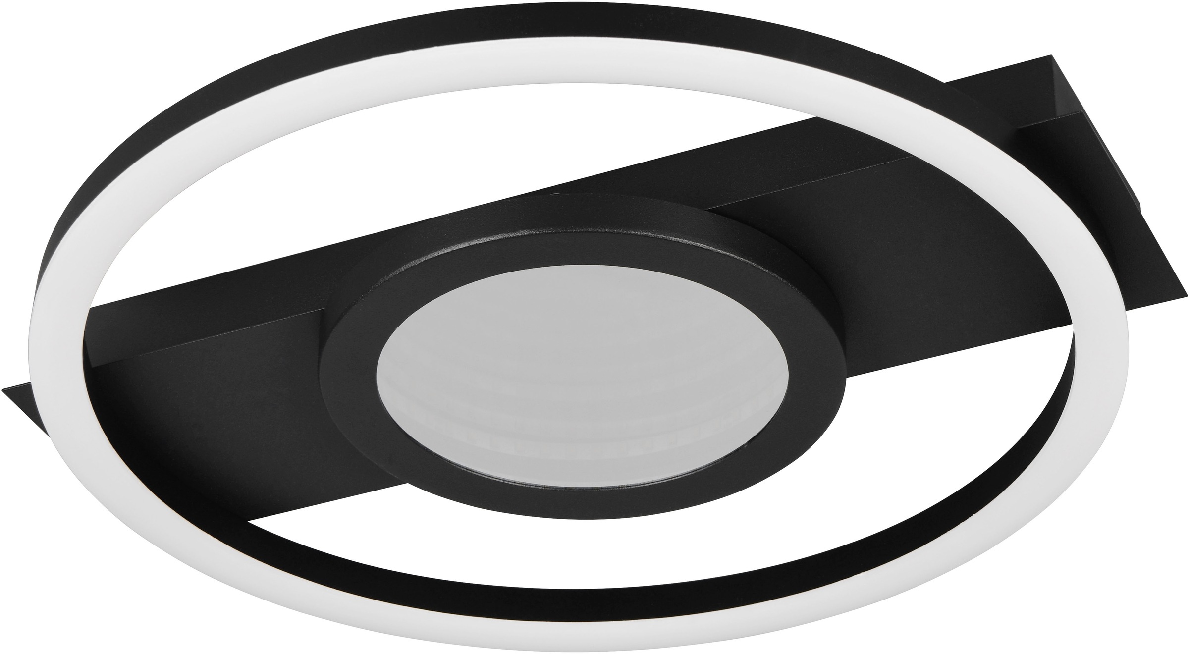 REALITY Leuchten LED Deckenleuchte »WHEELER, LED Deckenlampe 16W 2000 Lumen 3000K warmweißes Licht« LED-Board 1 Stk. Warmweiß Lichteffekte mit Spiegelfolie, 35 x 33 cm, Wand- oder Deckenleuchte