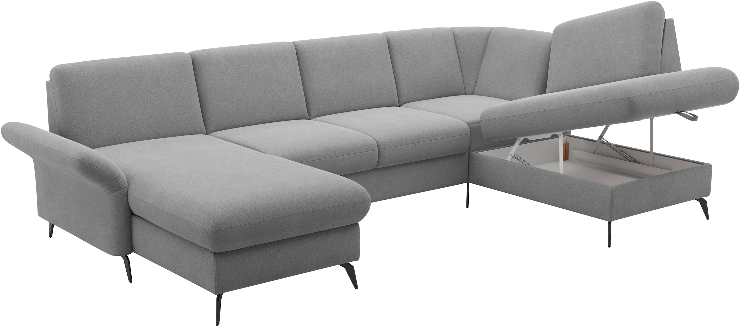 Home affaire Wohnlandschaft »Rochelle«, optional: Armteilverstellung, klappbar, Bettkasen
