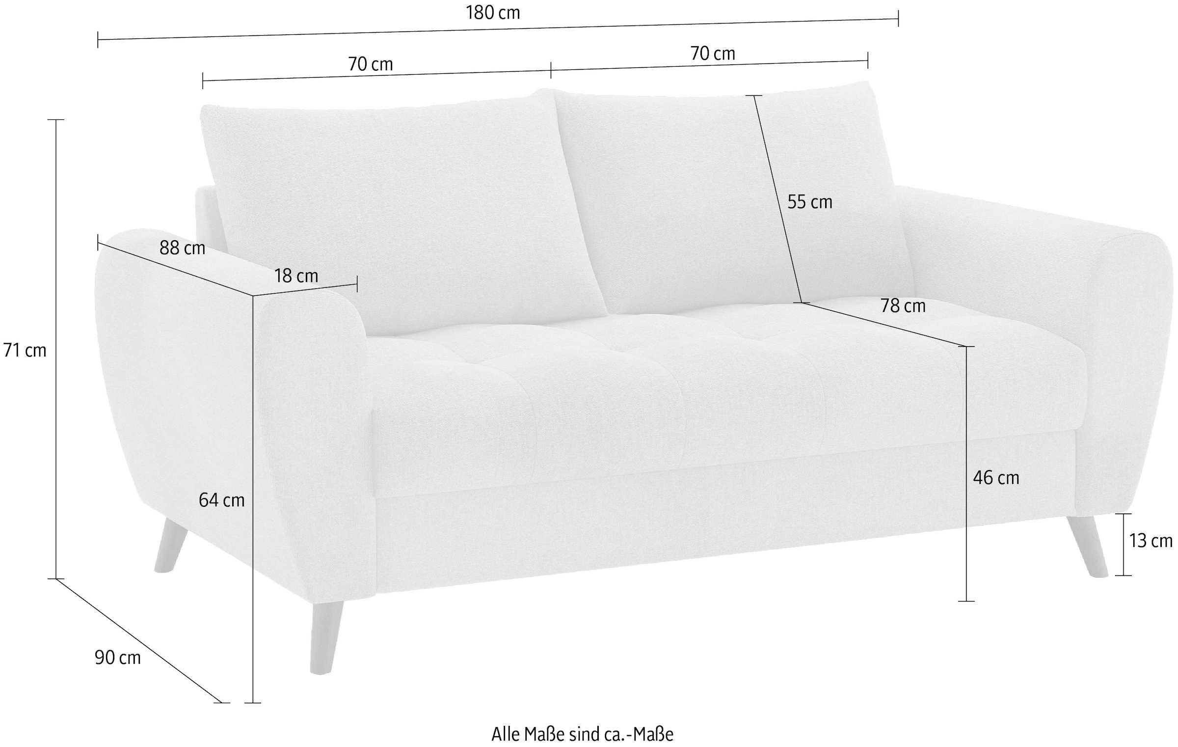 Mr. Couch 2,5-Sitzer »Blackburn II«, Mit Kaltschaumpolsterung bis 140 kg belastbar