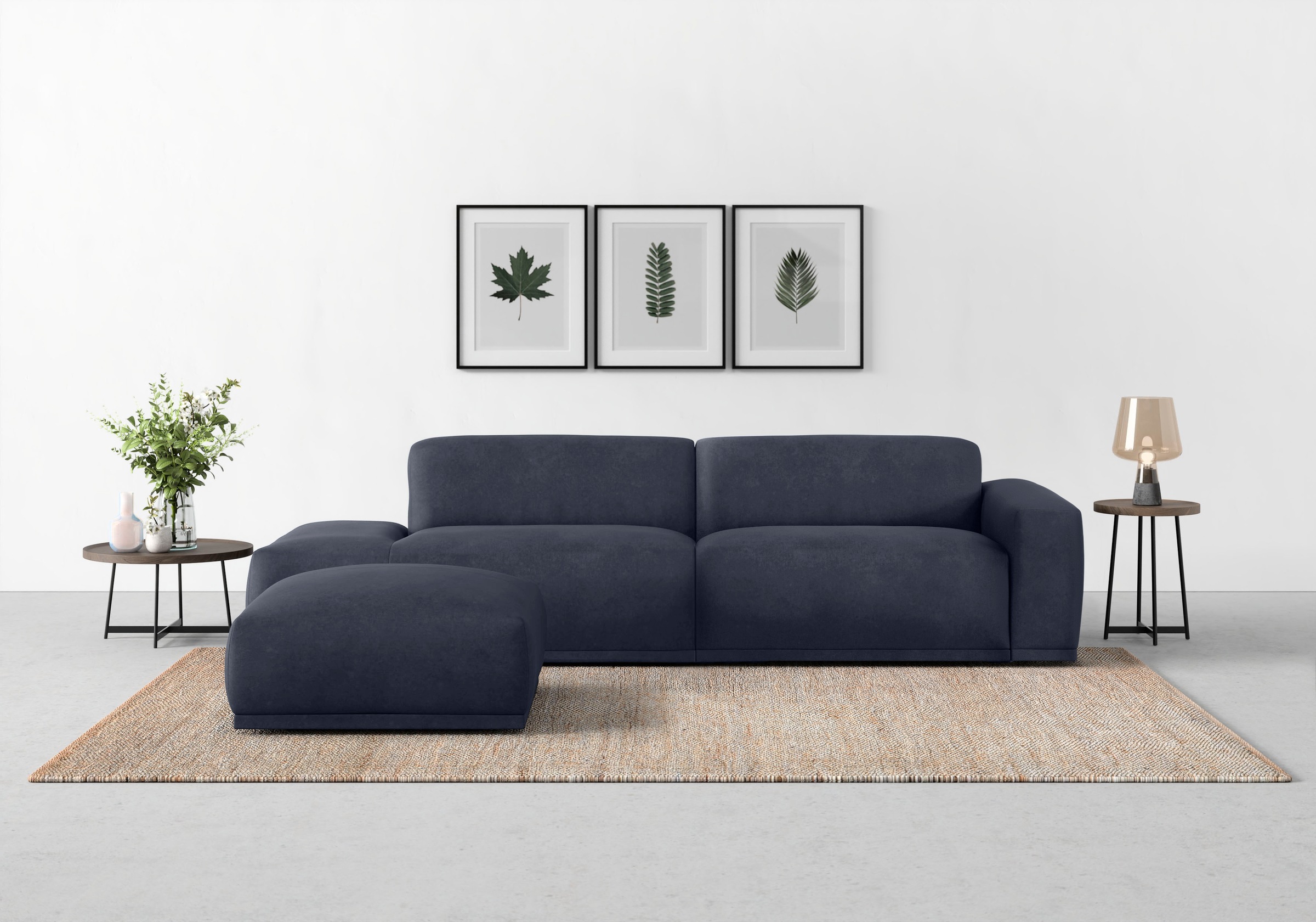 TRENDMANUFAKTUR Big-Sofa »Braga, mit hochwertigem Kaltschaum, Megasofa, in Cord erhältlich«, modernes Big-Sofa, Couch mit hohem Sitzkomfort, 277/72/107 cm (B/H/T)