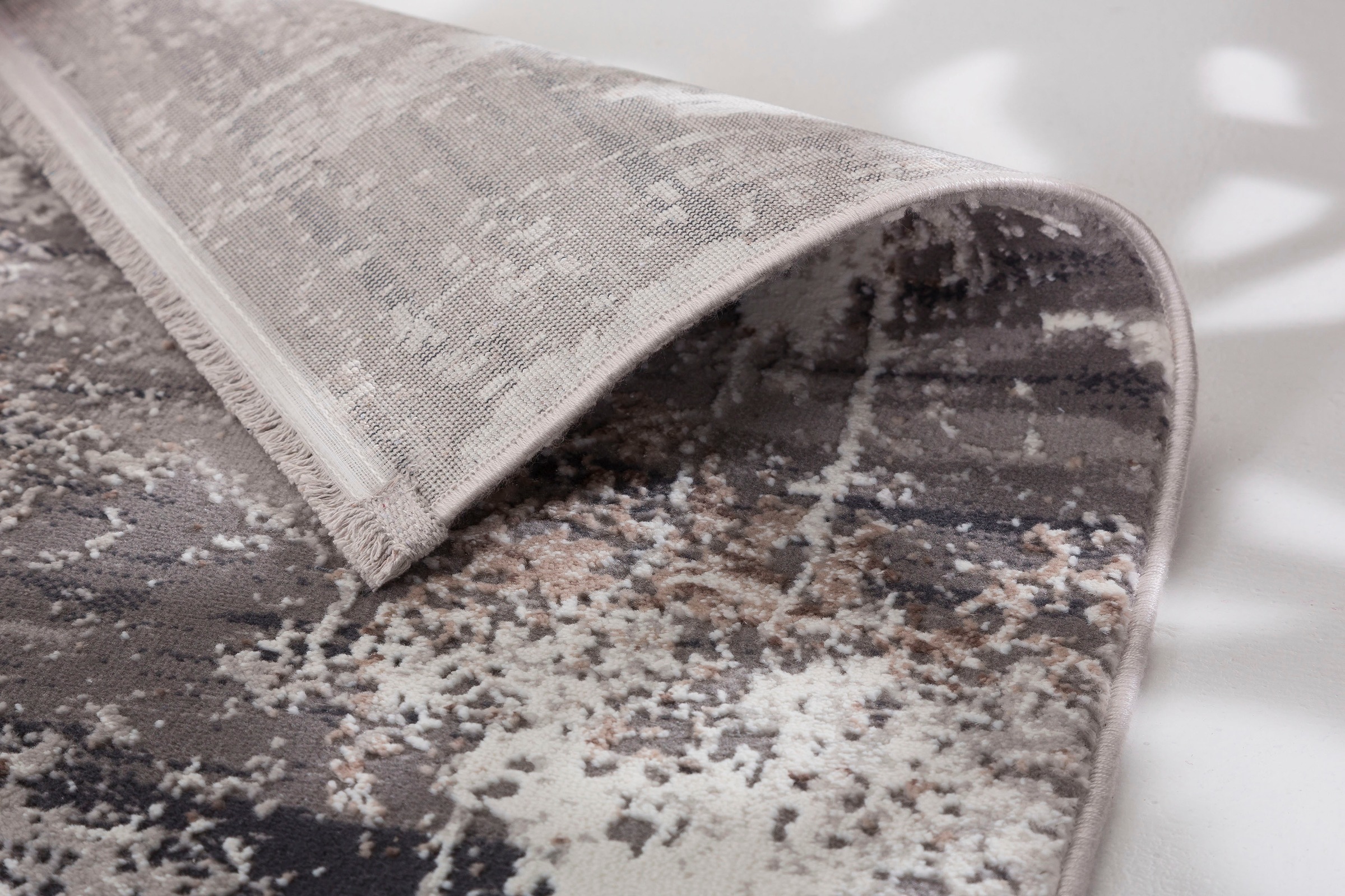 ASTRA Teppich »Vercelli 235 Kurzflorteppich« rechteckig 9 mm Höhe wollig weiche Oberfläche, mit Fransen, 3-D Effekt, Wohnzimmer