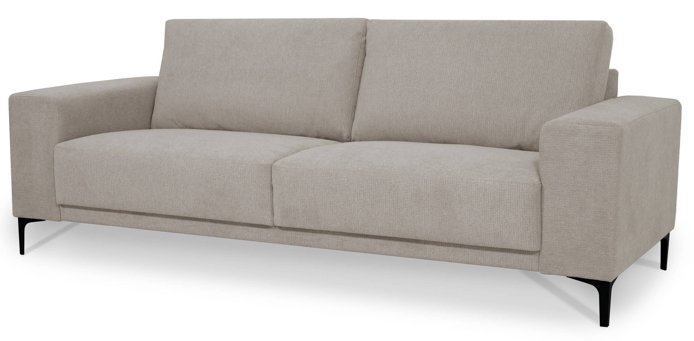 OTTO home 3-Sitzer »Xander« Breite 224 cm, Soft-Touch Chenille, schwarze Metallfüße