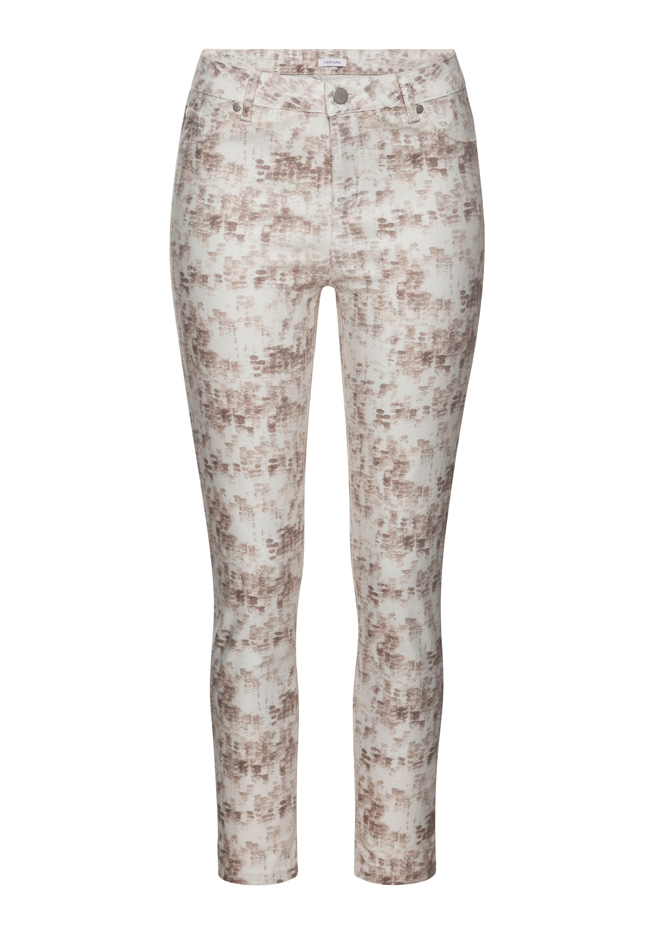 LASCANA 7/8-Jeggings, mit Alloverprint, elastische Skinny Jeans aus Baumwoll-Mix