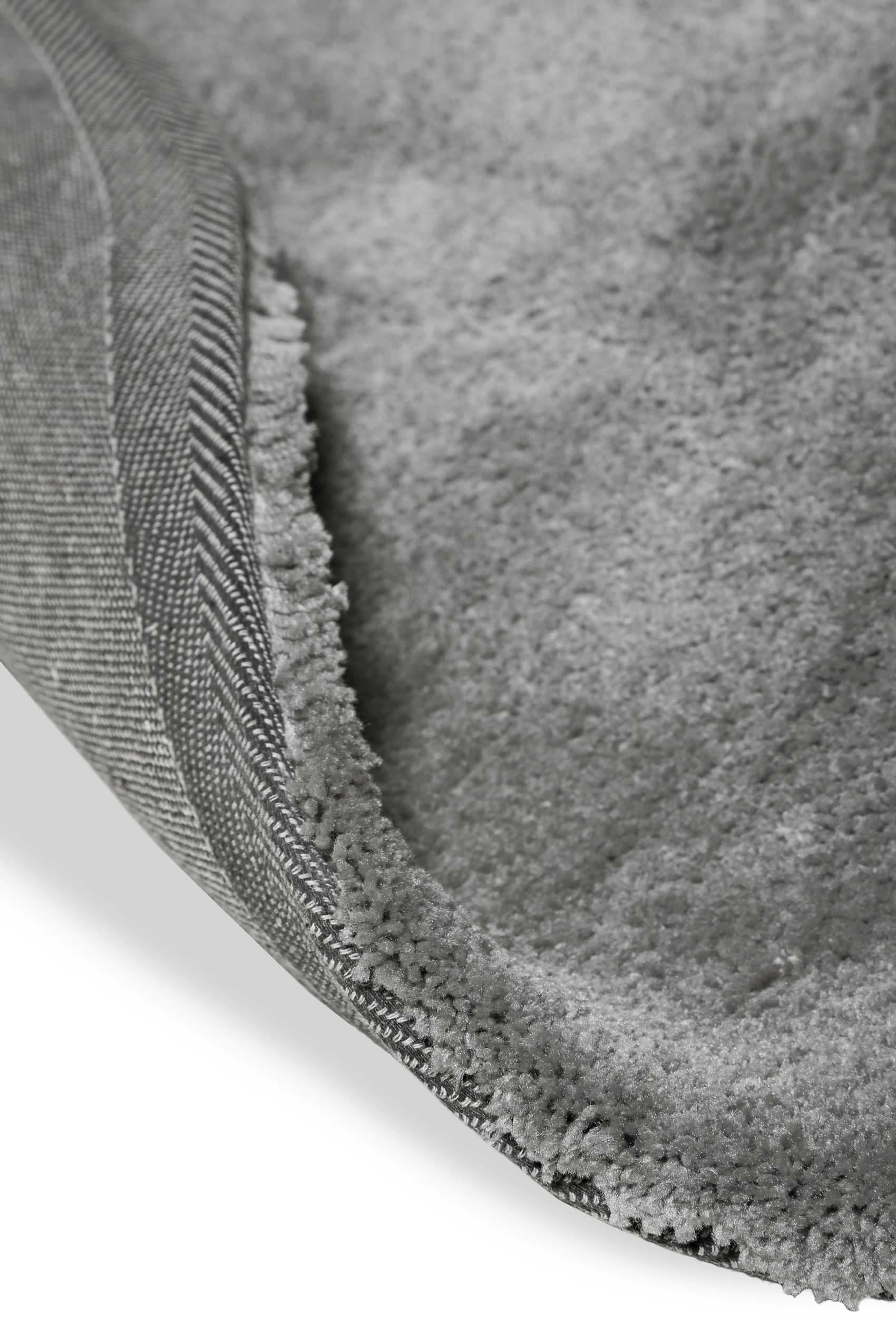 Wecon home Basics Teppich »Emilia« rund 25 mm Höhe Hochflorteppich, getuftet, modern, einfarbig, flauschig, Wohnzimmer