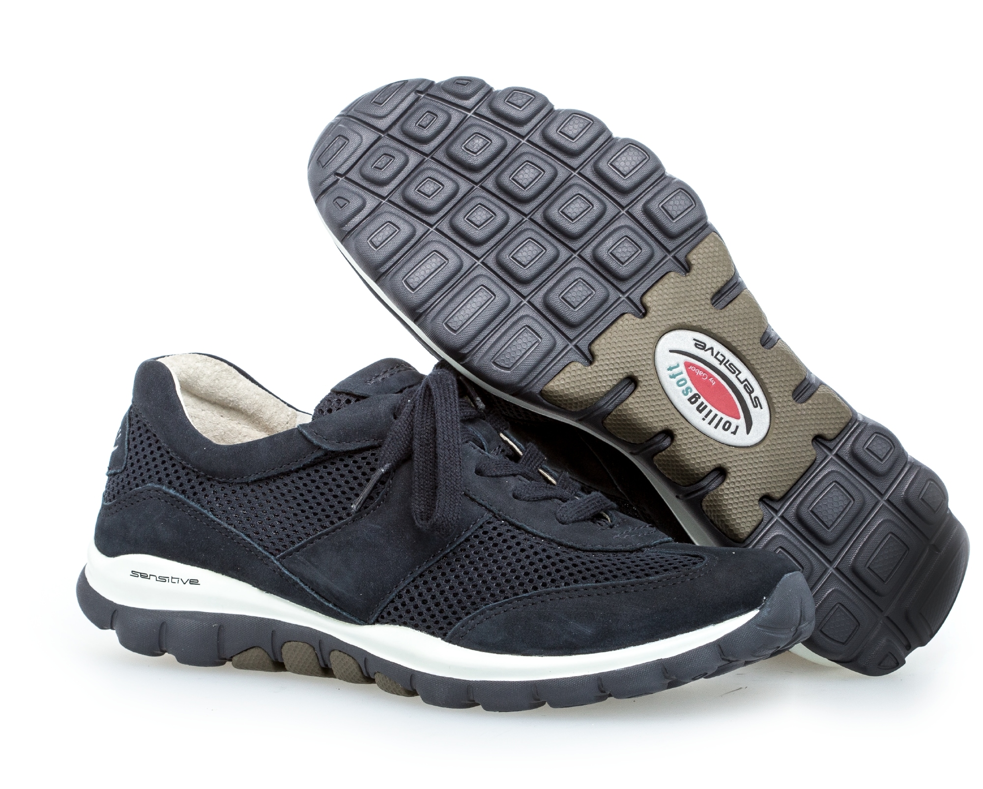 Gabor Rollingsoft Sneaker  , Freizeitschuh, Halbschuh, Schnürer mit Logo an der Ferse