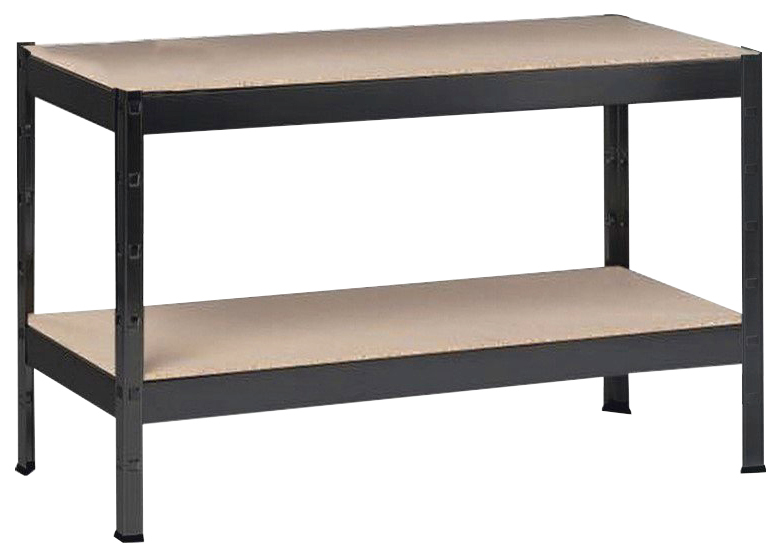 Schwerlastregal »Stecksystem-Grundregal«, 430x1000x350 mm, mit 2 Holzböden