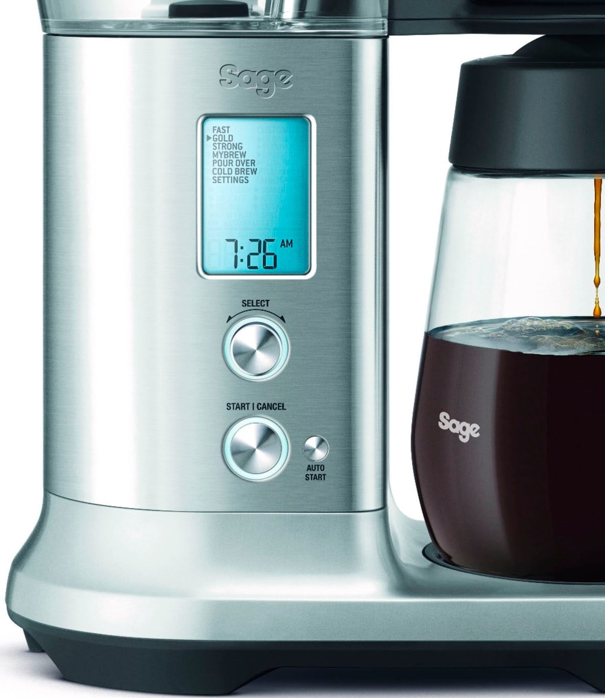 Brewer »the Glass l 3 mit XXL Korbfilter Kaffeekanne, 1,8 Jahren Filterkaffeemaschine Garantie Precision Sage SDC400BSS«,