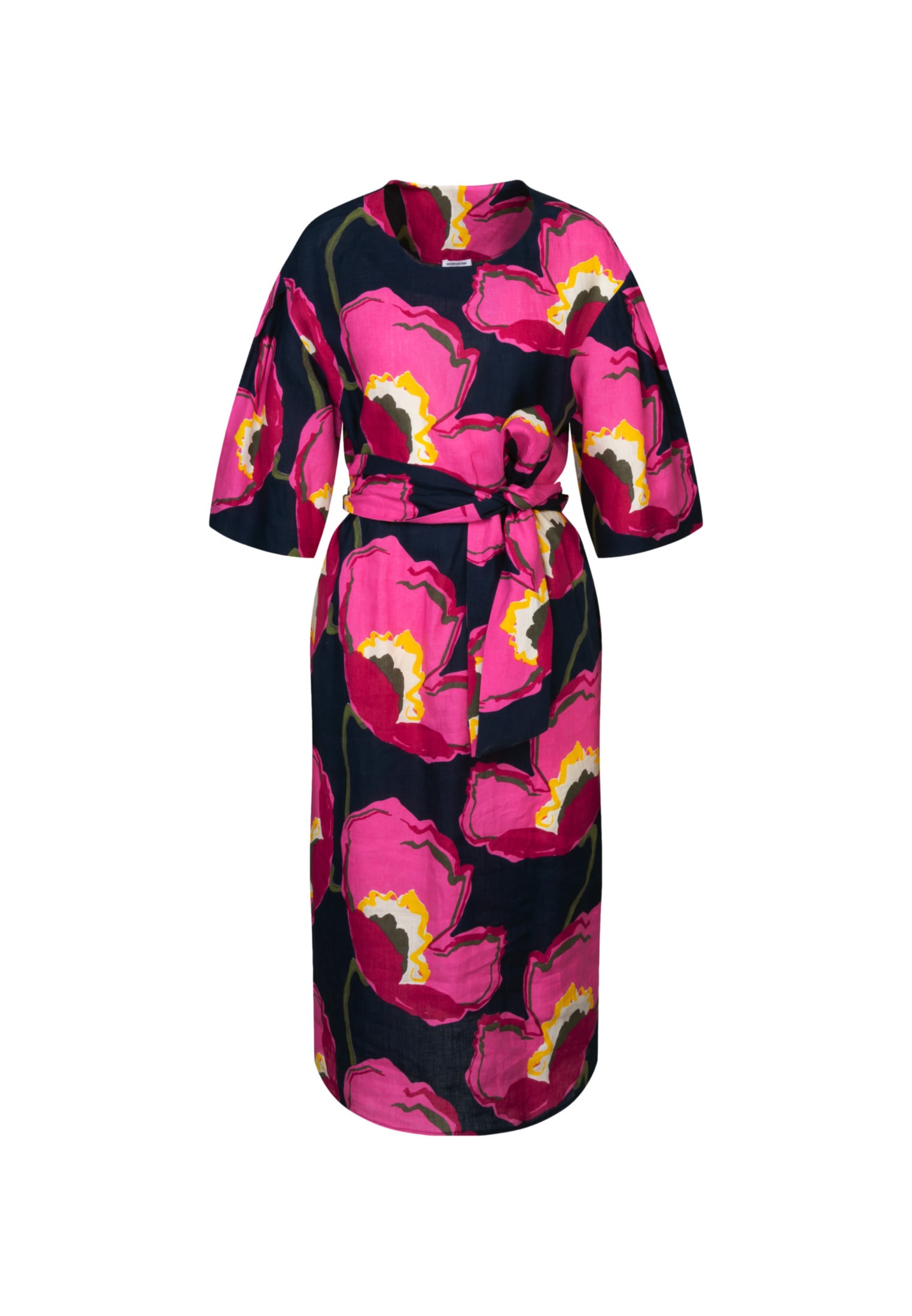 seidensticker Sommerkleid »Schwarze Rose«, Kurzarm Rundhals Floral