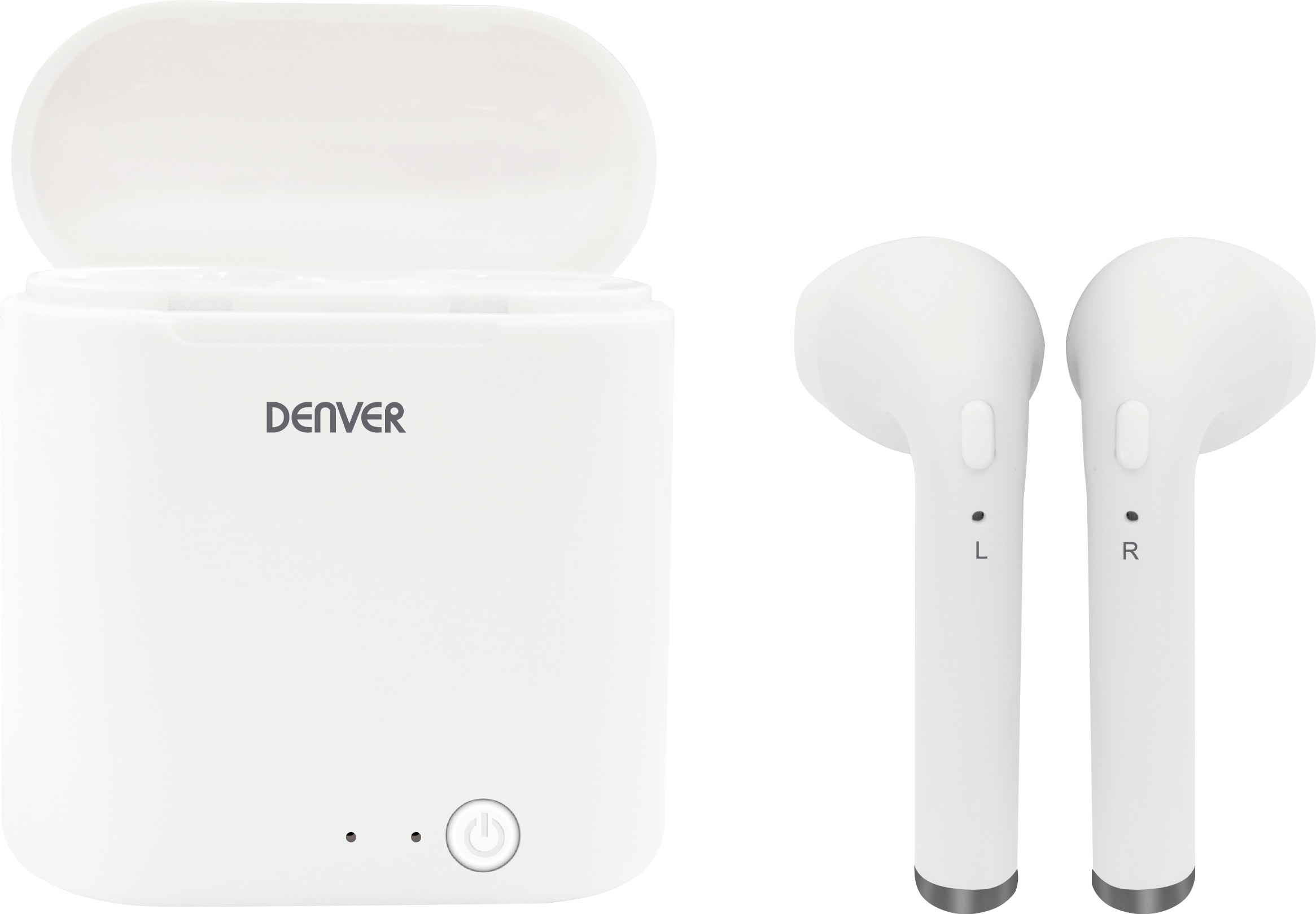 Garantie Denver + Jahre | Bluetooth, In-Ear-Kopfhörer QI (UVP 69,95€) »TWQ-40P«, 3 UNIVERSAL ➥ wireless XXL Ladepad