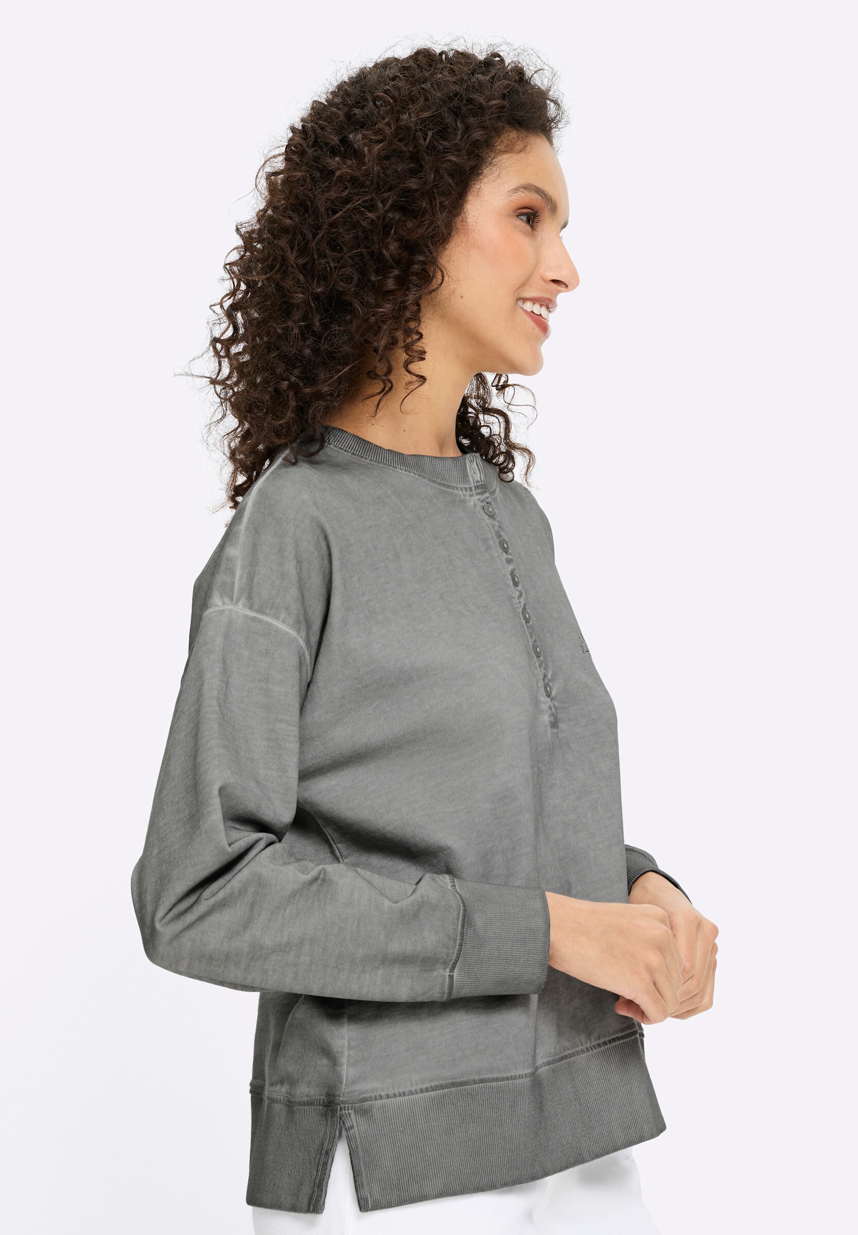 heine Sweatshirt »Sweatshirt Sweatshirt mit Oil-dyed-Waschung«
