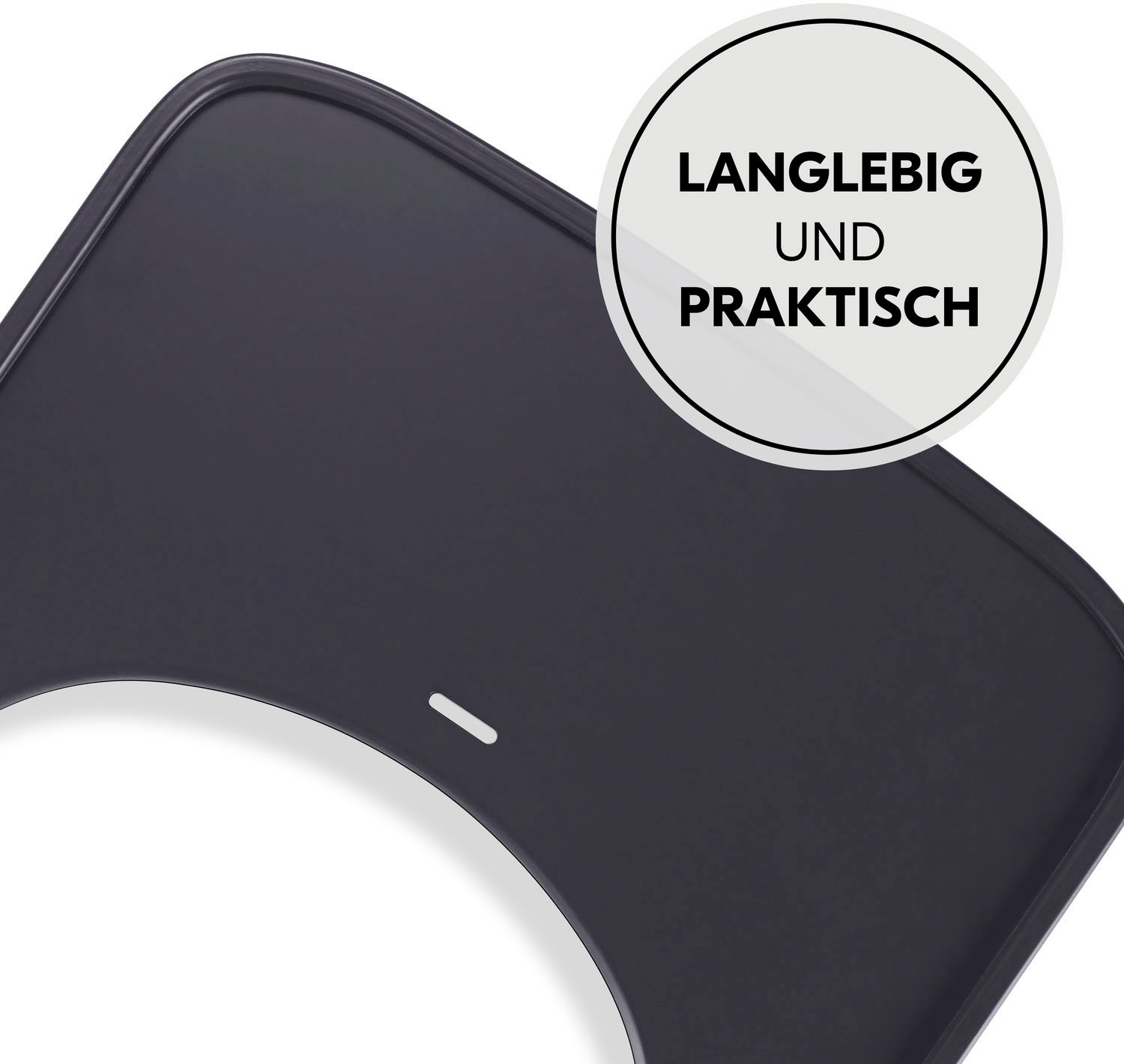 Hauck Hochstuhltablett »Alpha Wooden Tray Essbrett, Dark Grey«, FSC® - schützt Wald - weltweit