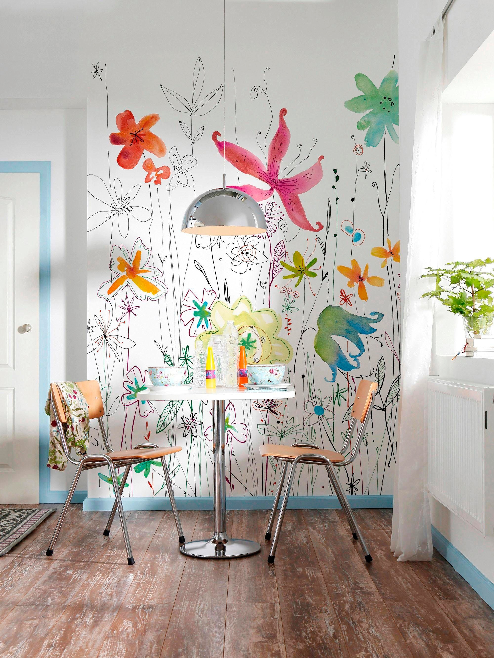 Komar Vliestapete »Digitaldruck Vlies - Joli - Größe 200 x 270 cm«, bedruckt, Wohnzimmer, Schlafzimmer