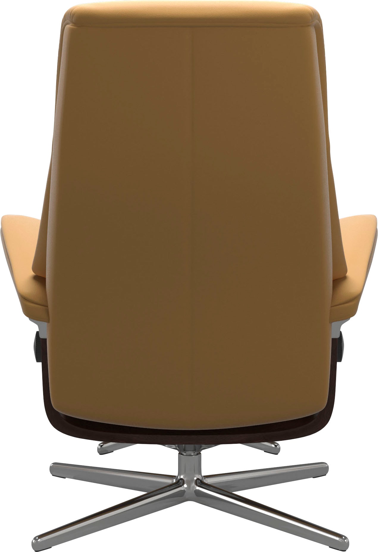 Stressless® Relaxsessel »View«, (Set, Relaxsessel mit Hocker), mit Hocker, mit Cross Base, Größe S, M & L, Holzakzent Braun
