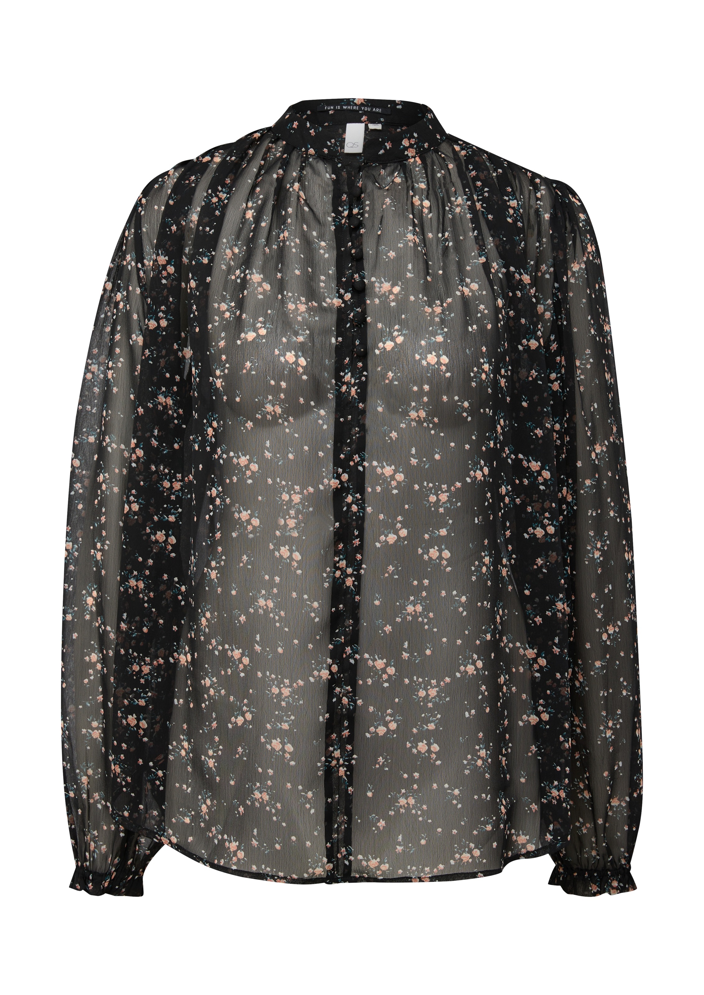 QS Chiffonbluse, mit Allover-Floralprint