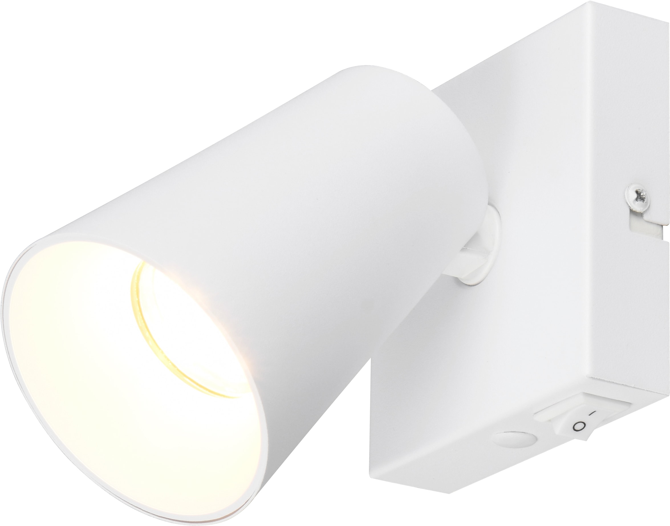 TRIO Leuchten Wandstrahler »SHARP, Spot 1-flammig exkl 1x GU10 max 10W schwenkbar & drehbar« GU10 1 Stk. warmweiß - kaltweiß Schirm innen gold, Kippschalter, Spot für Wandmontage + Deckenmontage