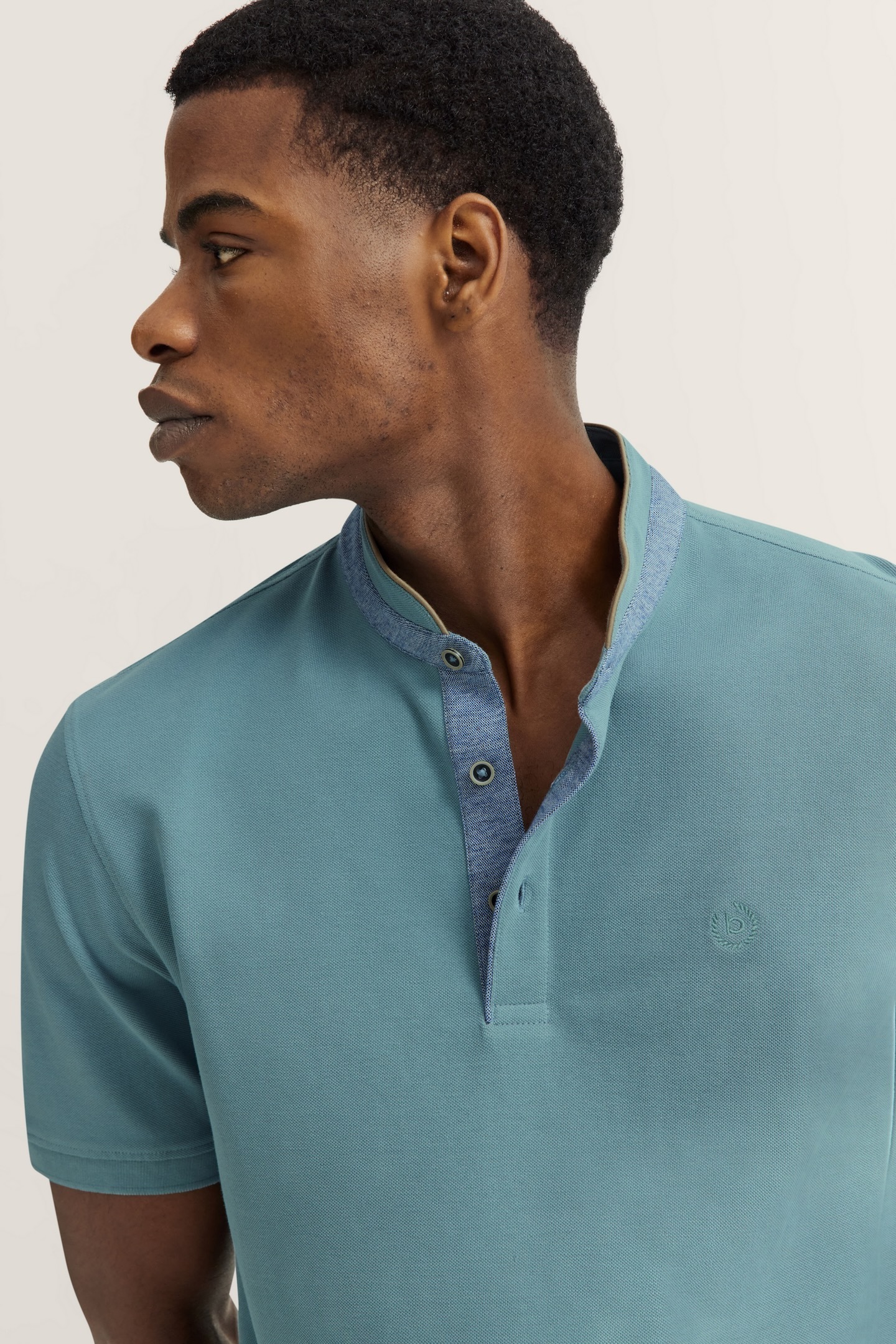 bugatti Poloshirt, mit Stehkragen