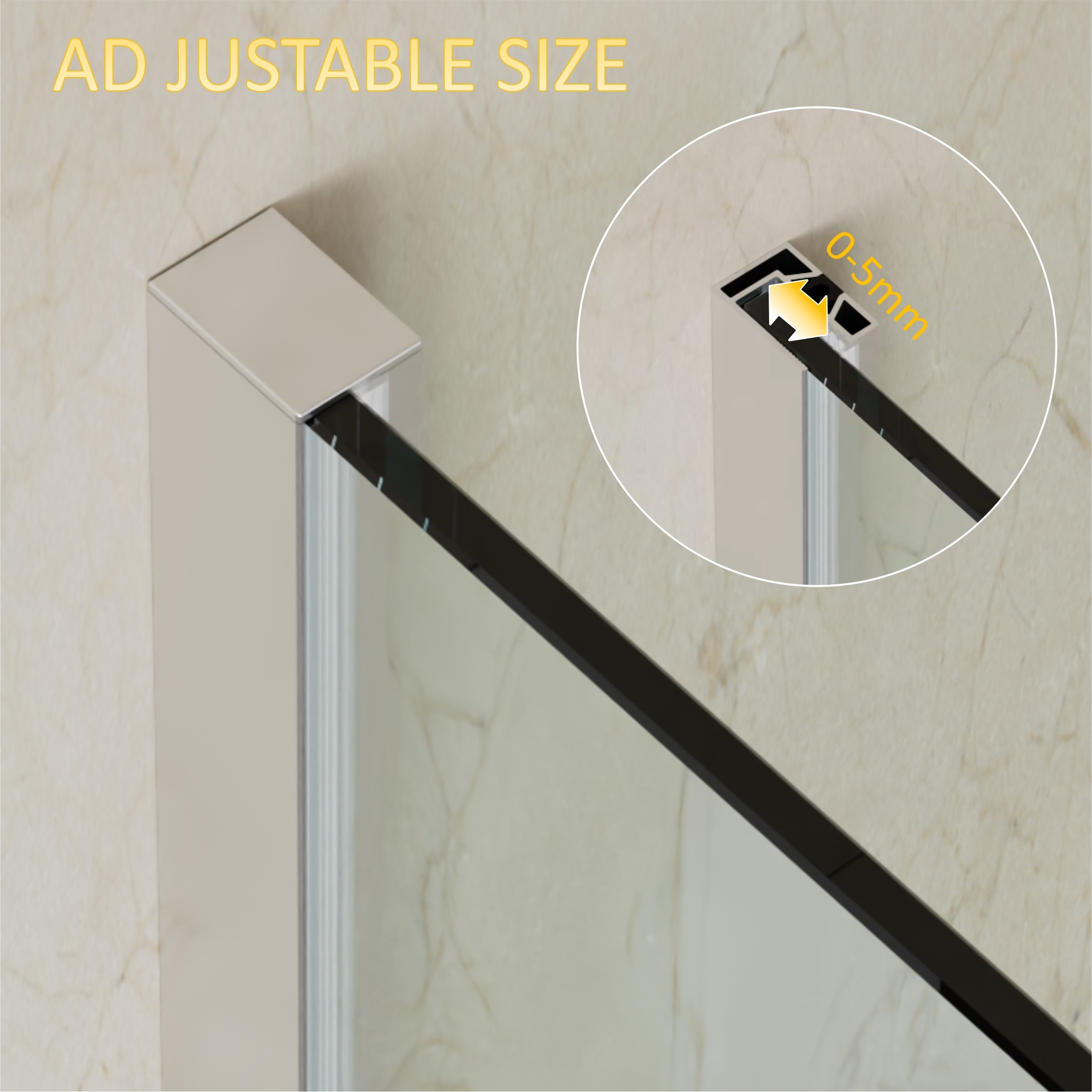 welltime Walk-in-Dusche »Trento Deluxe« 1 Stk. tlg. 8mm ESG und Antikalkversiegelung