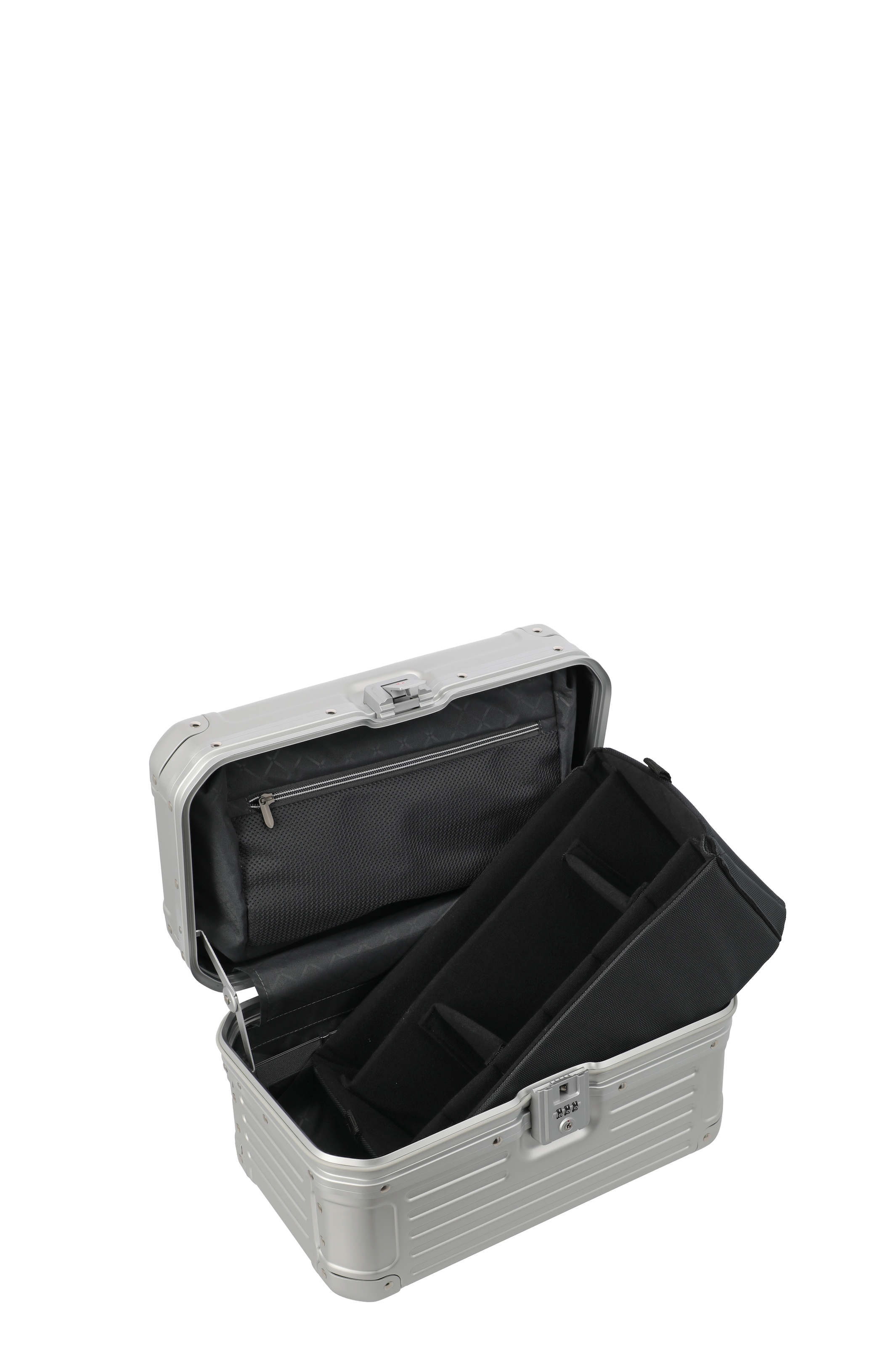 travelite Beautycase »NEXT Kosmetikkoffer Aluminium« Kosmetikkoffer mit herausnehmbarem Inlay und TSA-Schloss