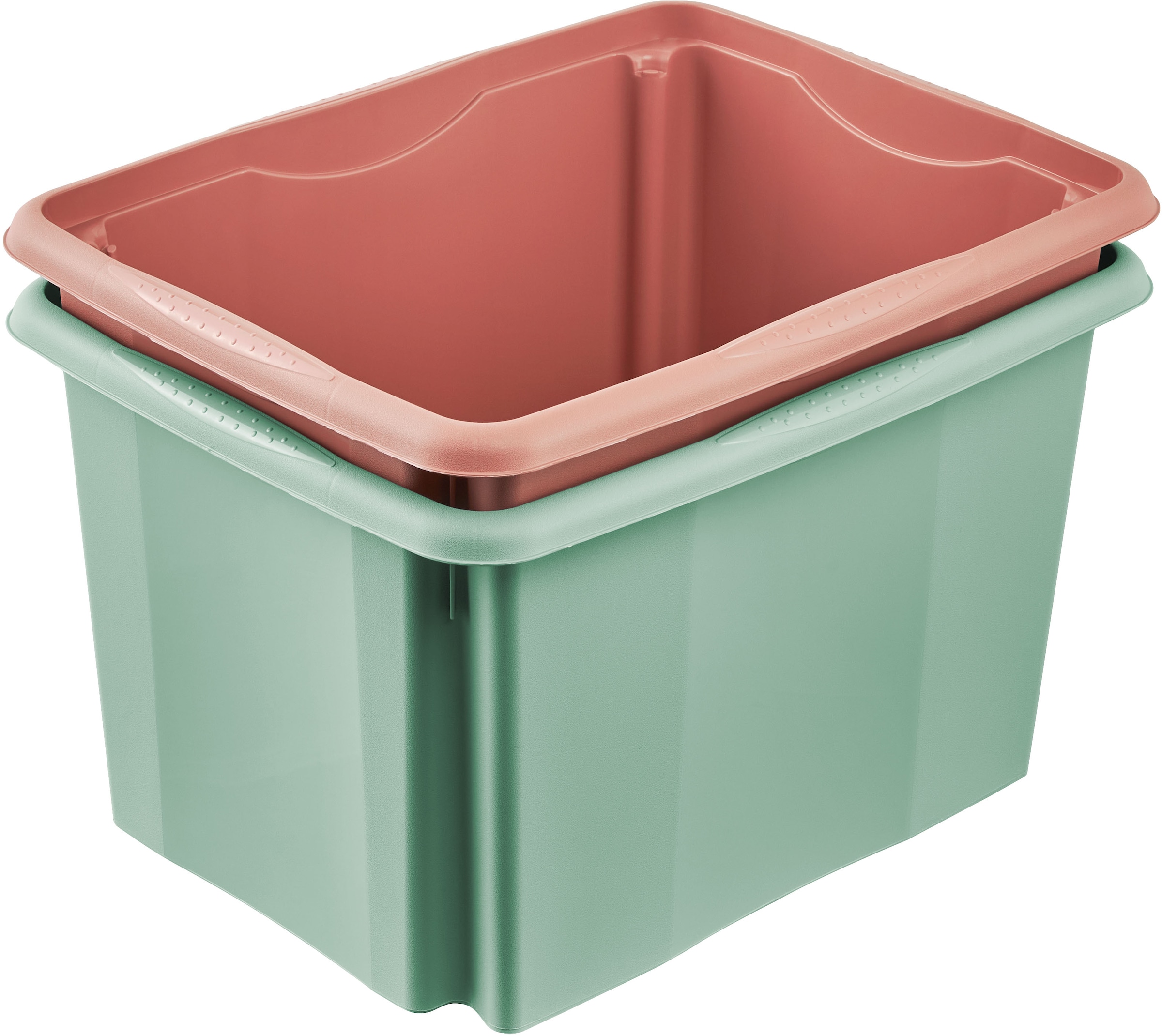 keeeper Aufbewahrungsbox »Emil, 3er Set, 30 L, 44,5 x 34,5 x 27 cm« ineinander und aufeinander stapelbar