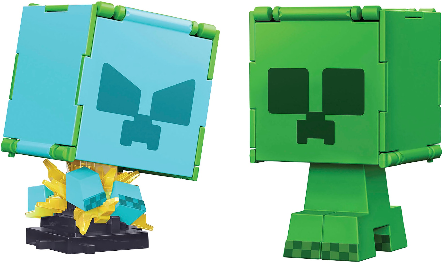 Mattel® Actionfigur »Minecraft, Flippin' Figs, 2in1 - Creeper + Charged Creeper«
